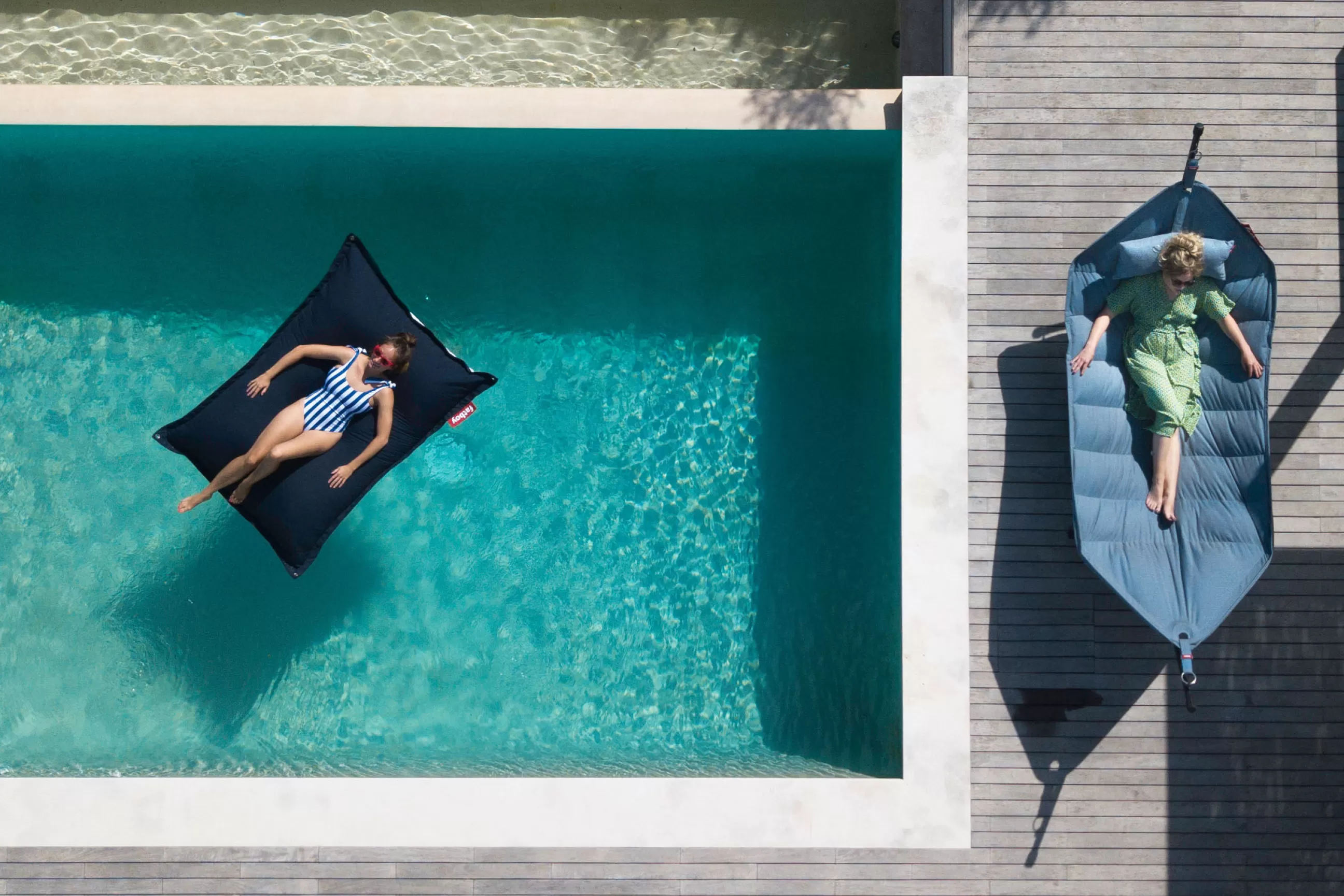 Bains De Soleil Chaises Longues Et Hamacs>Fatboy Hamac Avec Support Headdemock Superbe Tissu Vert / Tissu Olefine Vert - Avec Coussin - Ecume
