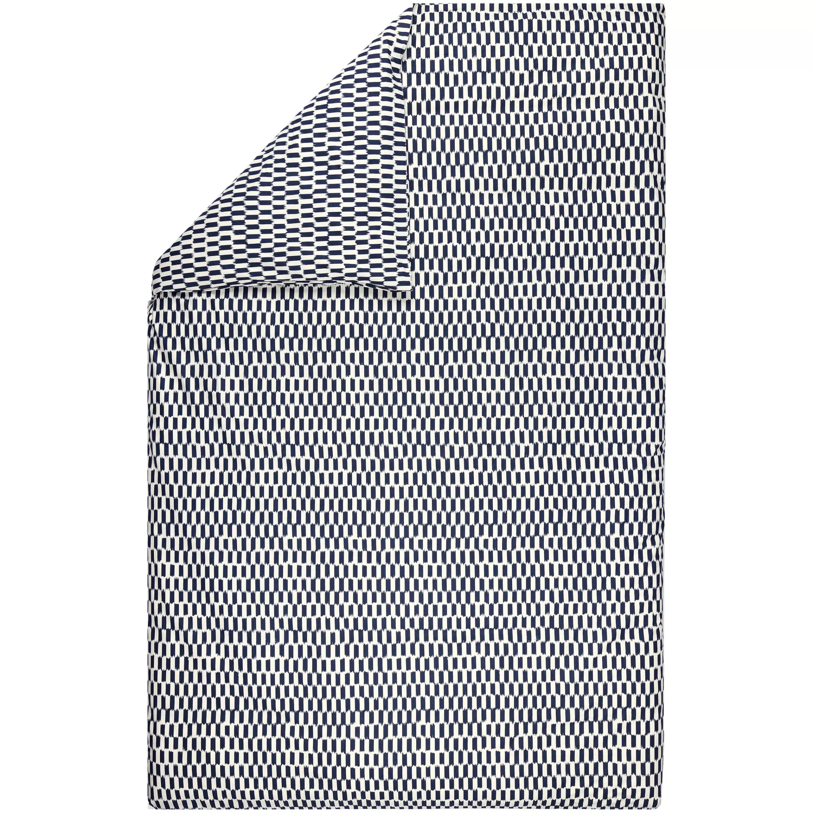 Linge De Lit>Marimekko Housse De Couette 240 X 220 Cm Piekana Tissu Bleu / Coton - Blanc Casse - Bleu Fonce