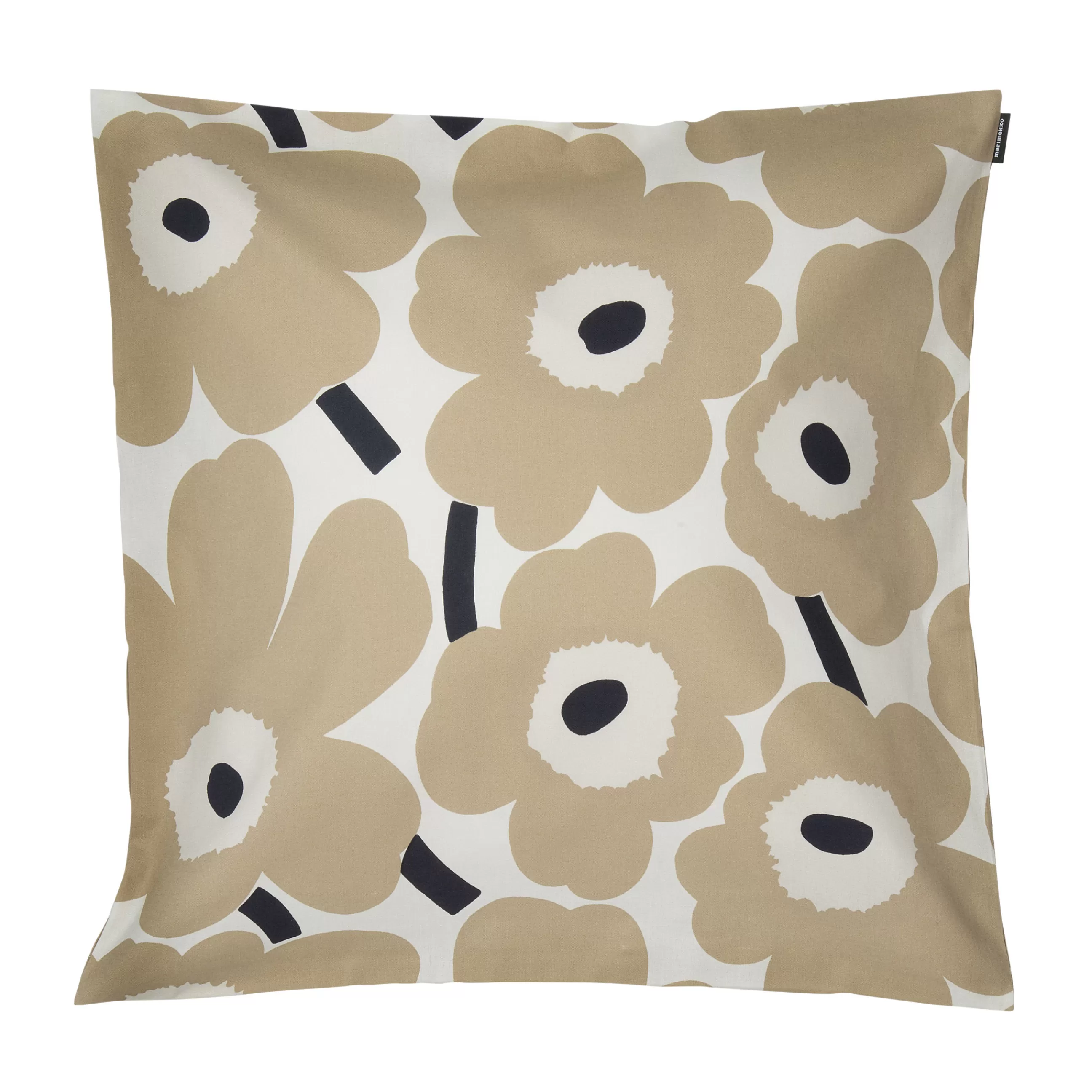 Déco Textile>Marimekko Housse De Coussin Pieni Unikko Tissu Beige / 50 X 50 Cm - Beige - Blanc Casse - Bleu Fonce