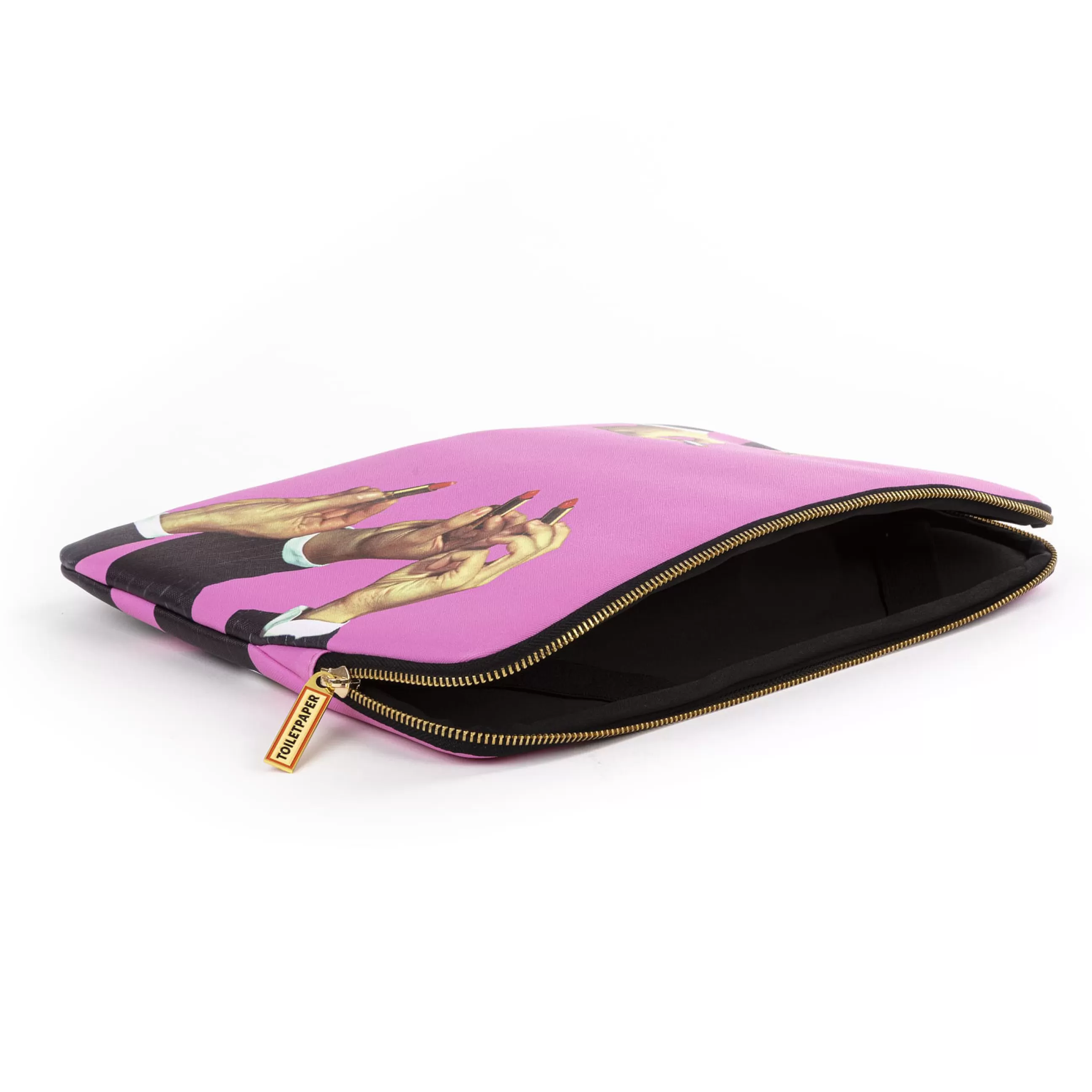 Accessoires Bureau>Seletti Housse Pour Ordinateur Toiletpaper - Lipsticks Plastique Tissu / 13 Pouces - 34,5 X 25 Cm - Rose