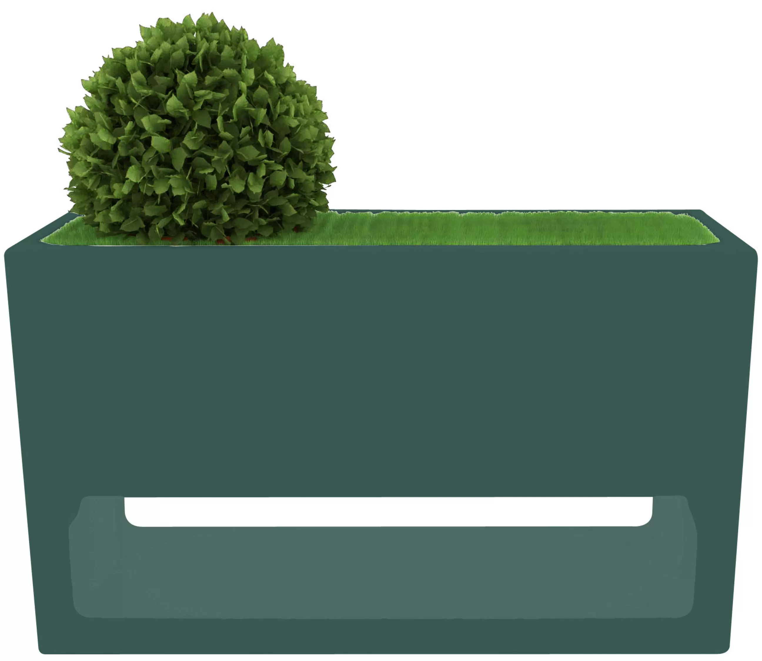 Mobilier Lumineux>Serralunga Jardiniere Lumineuse Lluna Plastique/ L 110 X H 65 Cm - Gris