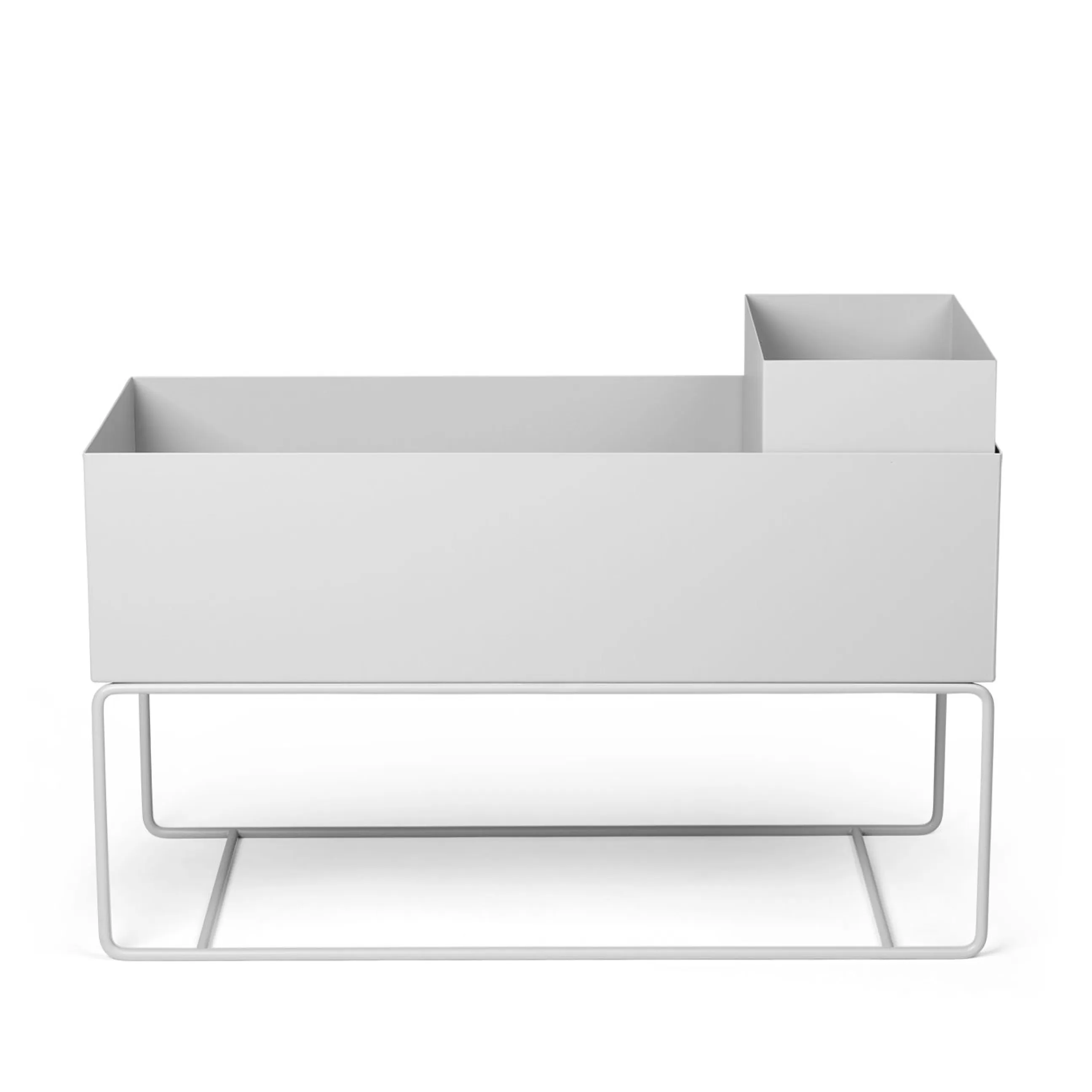 Pots Et Plantes>Ferm Living Jardiniere Sur Pied Plant Box Large Metal Gris / L 77 X H 45 Cm X Prof. 34 Cm - Gris Clair