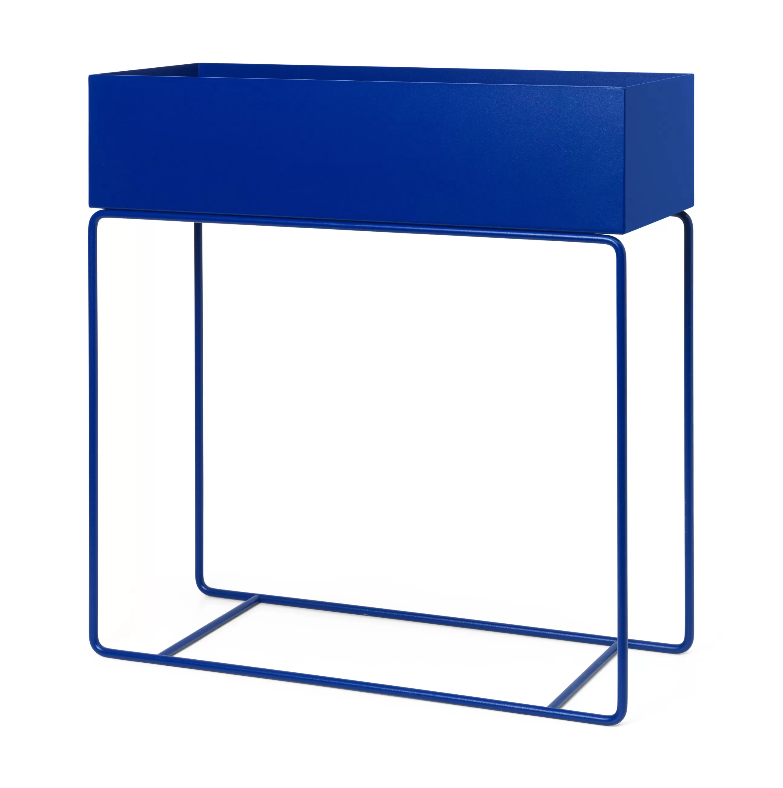 Pots Et Plantes>Ferm Living Jardiniere Sur Pied Plant Box Metal Bleu / L 60 X H 65 Cm X Prof. 25 Cm - Bleu Lumineux