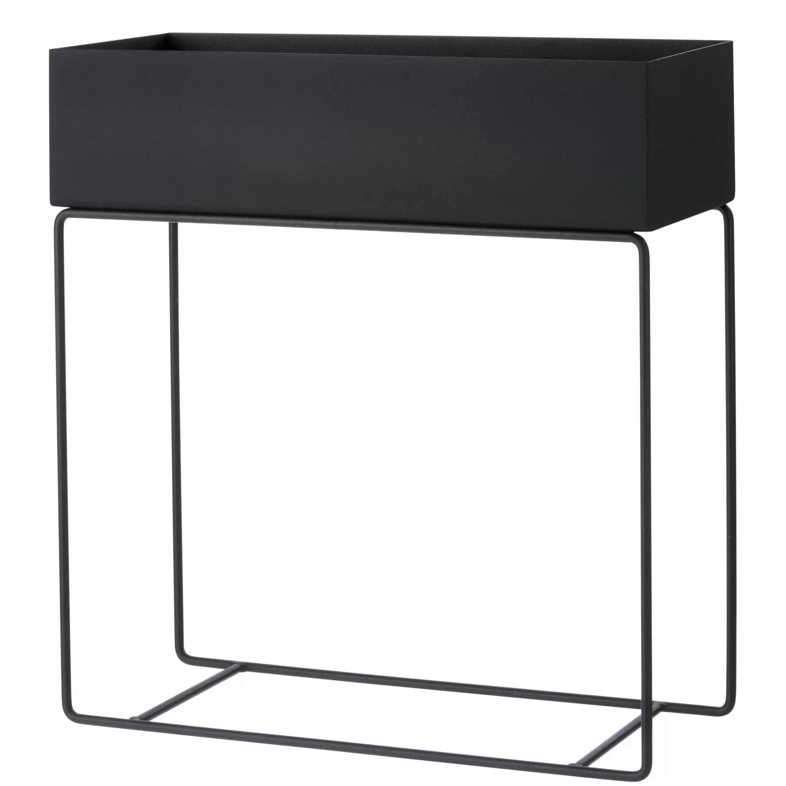 Pots Et Plantes>Ferm Living Jardiniere Sur Pied Plant Box Metal/ L 60 X H 65 Cm X Prof. 25 Cm - Noir