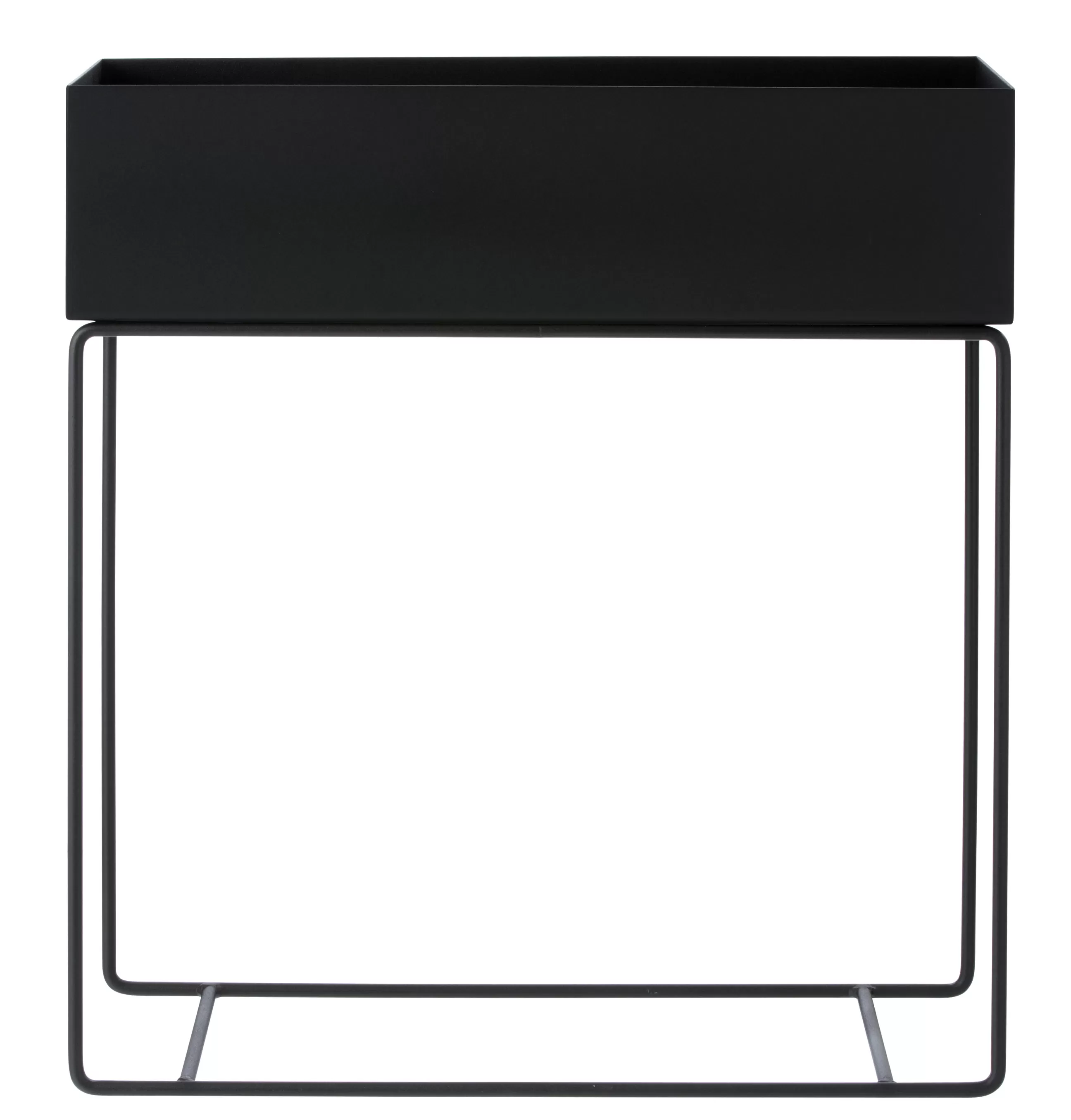 Pots Et Plantes>Ferm Living Jardiniere Sur Pied Plant Box Metal/ L 60 X H 65 Cm X Prof. 25 Cm - Noir