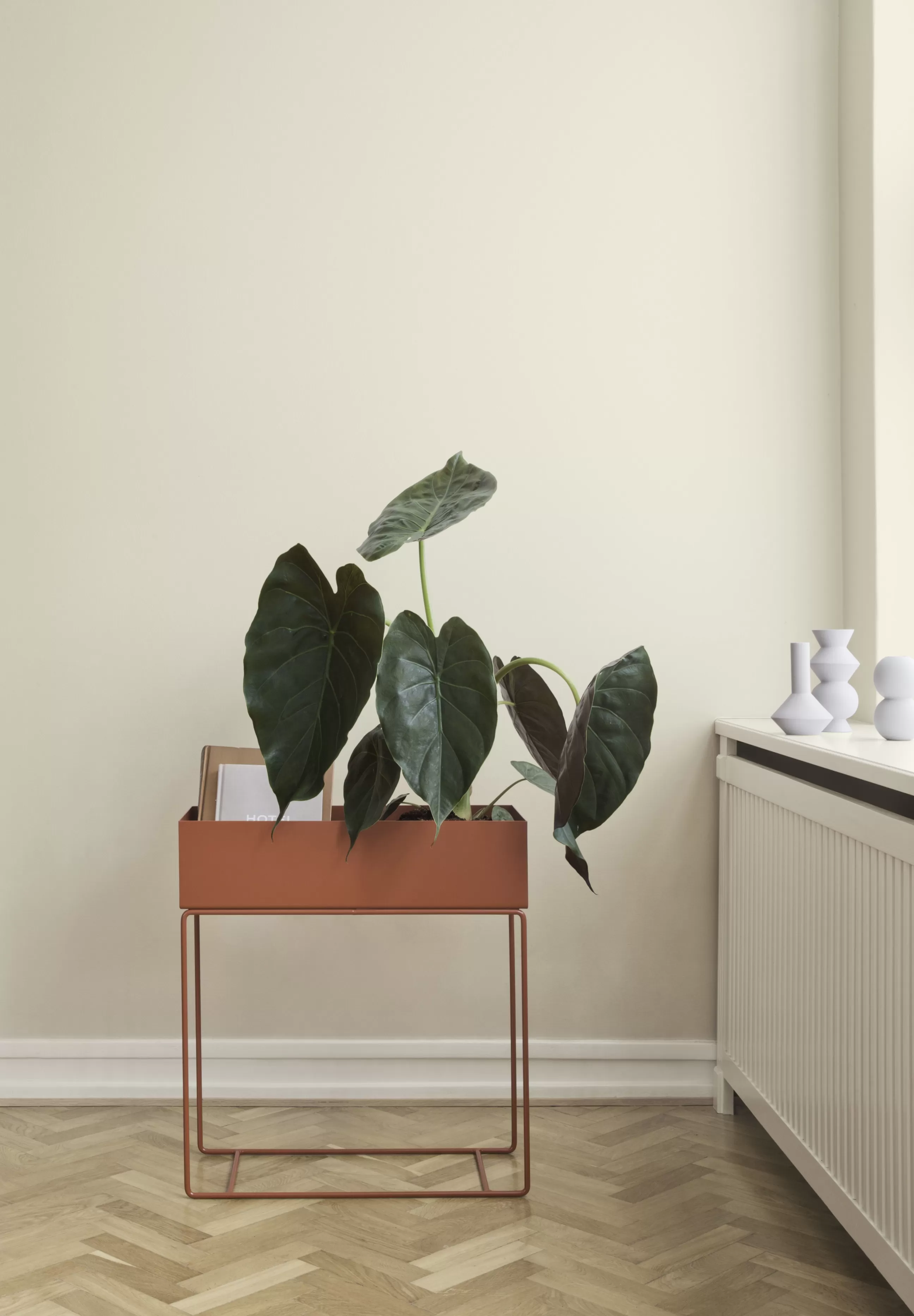 Pots Et Plantes>Ferm Living Jardiniere Sur Pied Plant Box Metal/ L 60 X H 65 Cm X Prof. 25 Cm - Noir