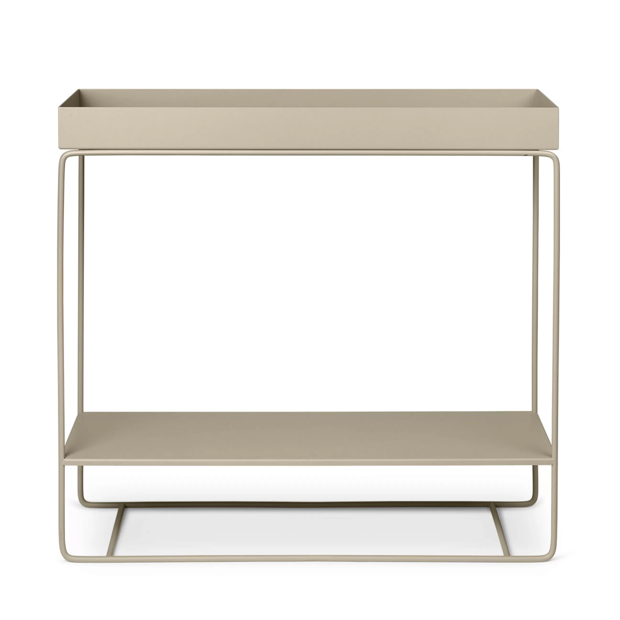 Pots Et Plantes>Ferm Living Jardiniere Sur Pied Plant Box Two Metal Beige / 2 Niveaux  - L 80 X H 75 Cm X Prof. 25 Cm - Beige Cachemire