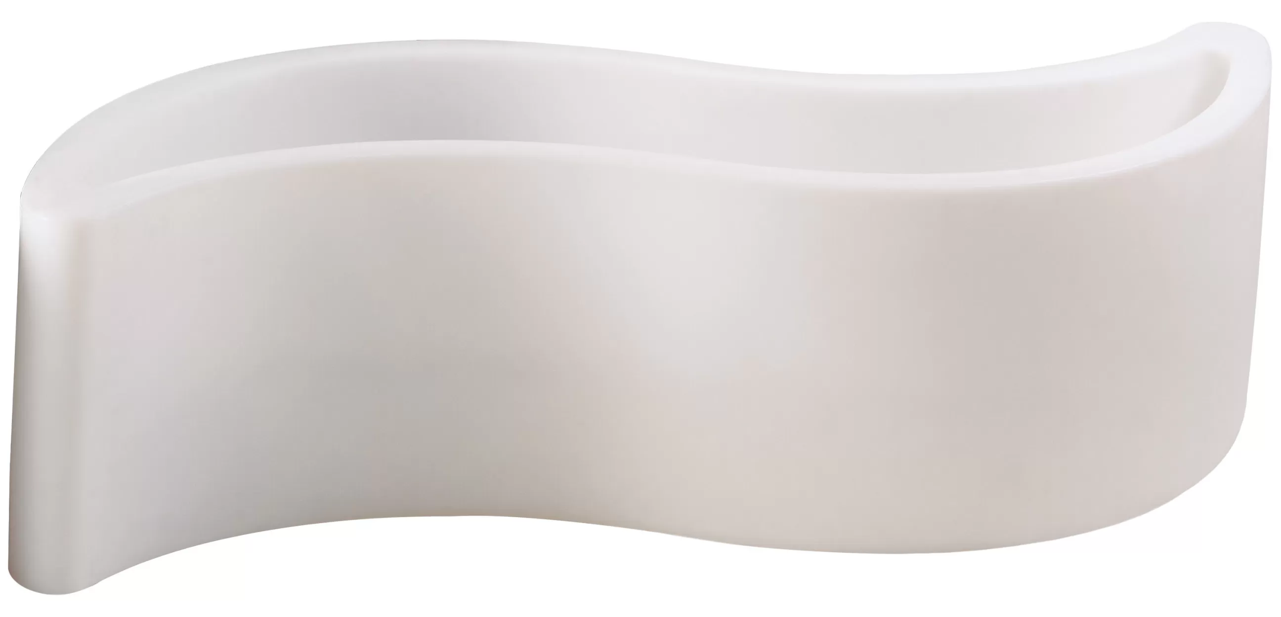 Bancs De Jardin>Slide Jardiniere Wave Plastique/ Banc - L 160 Cm - Blanc