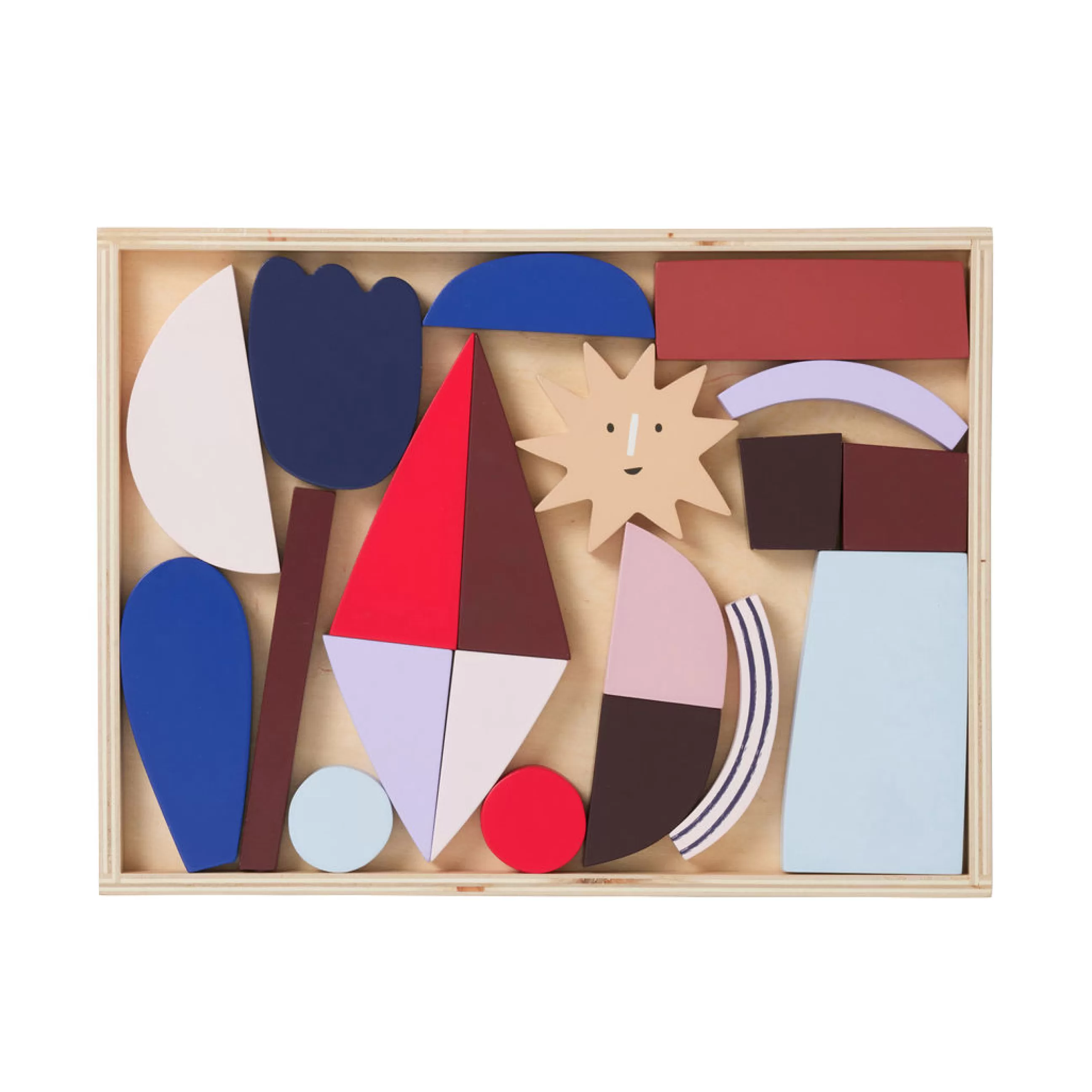 Jeux Et Loisirs>Ferm Living Jeu De Construction Frame Art Bois/ Set 20 Pieces En Bois Fsc - Multicolore