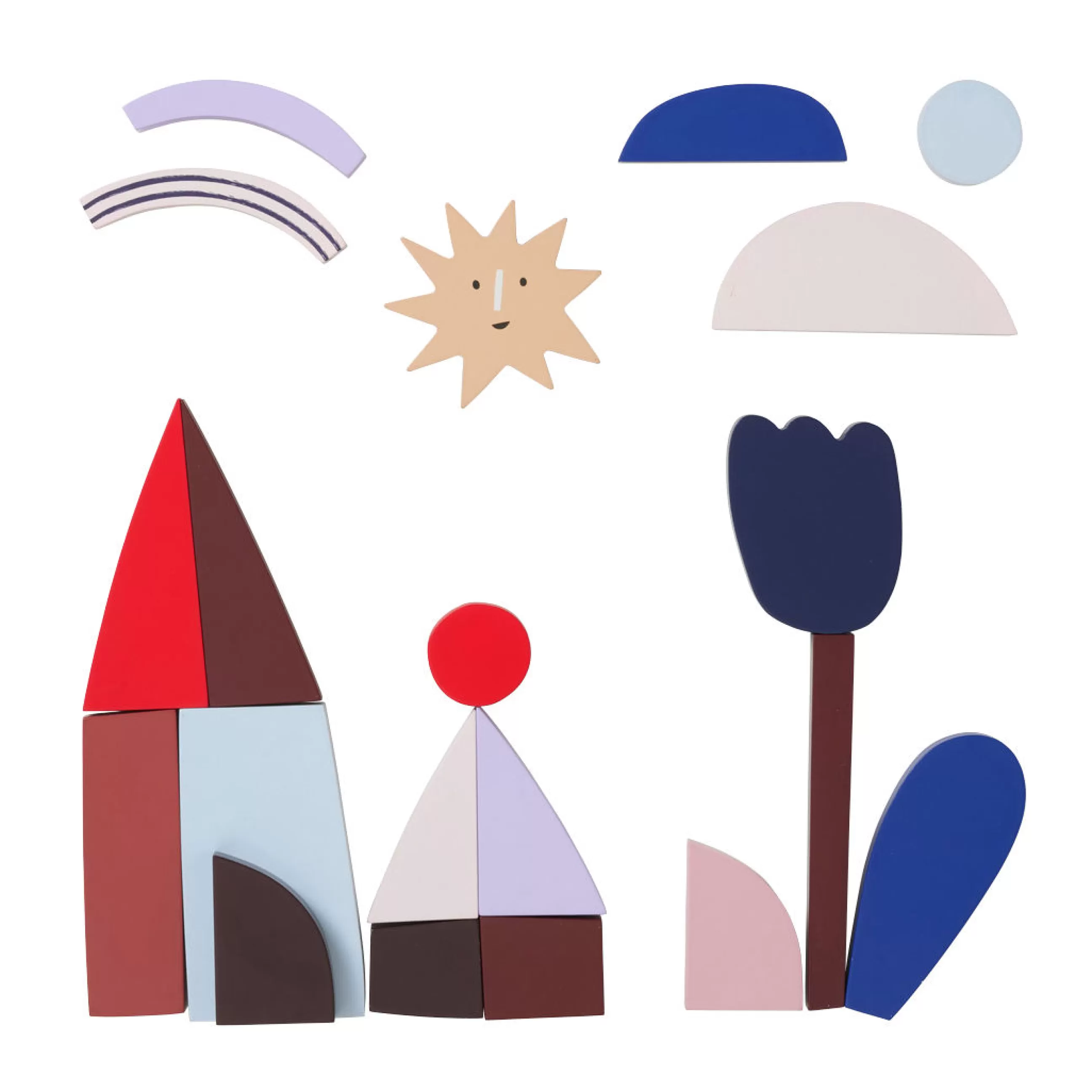 Jeux Et Loisirs>Ferm Living Jeu De Construction Frame Art Bois/ Set 20 Pieces En Bois Fsc - Multicolore