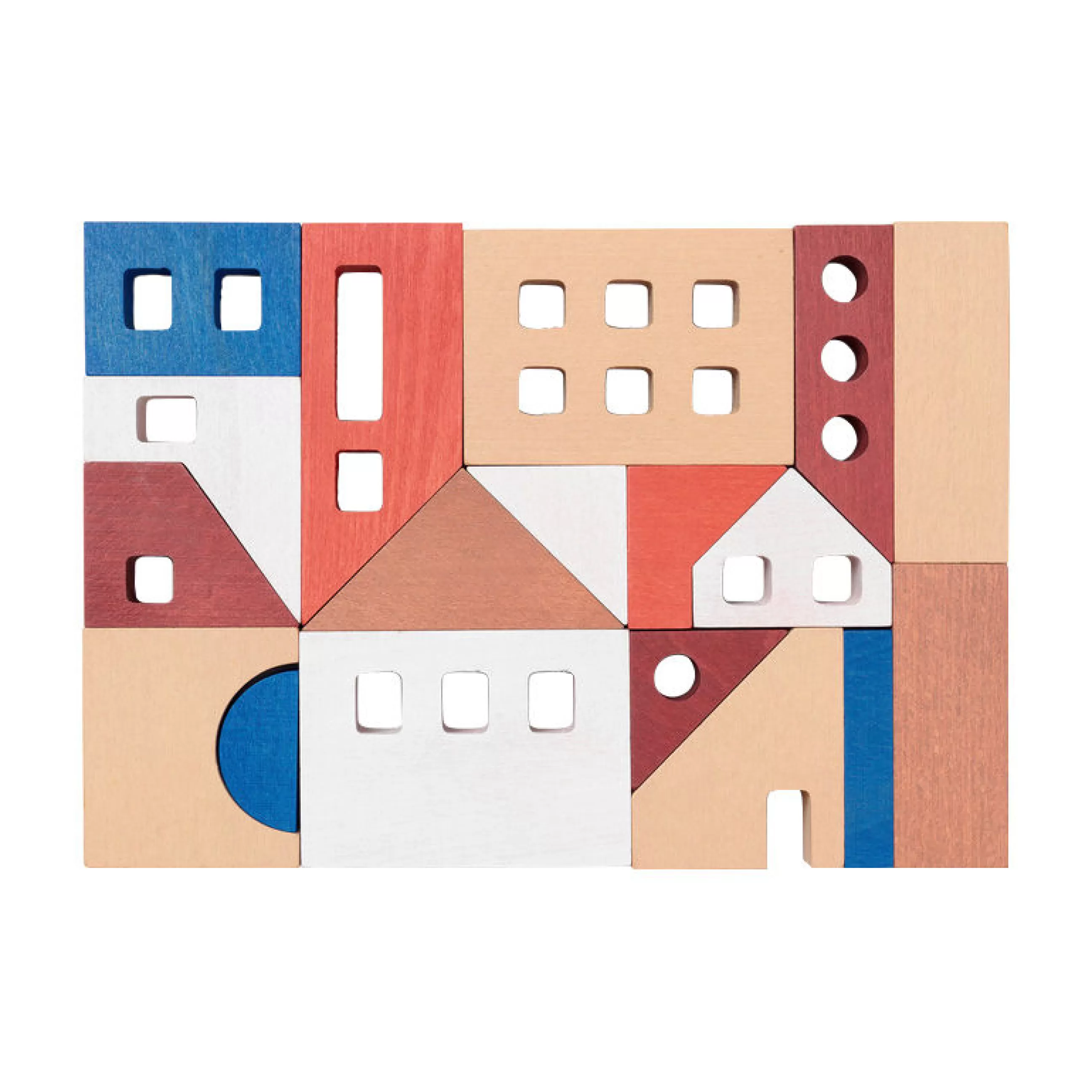 Jeux Et Loisirs>Ferm Living Jeu De Construction Little Architect Bois/ Set 18 Pieces En Bois Fsc - Multicolore