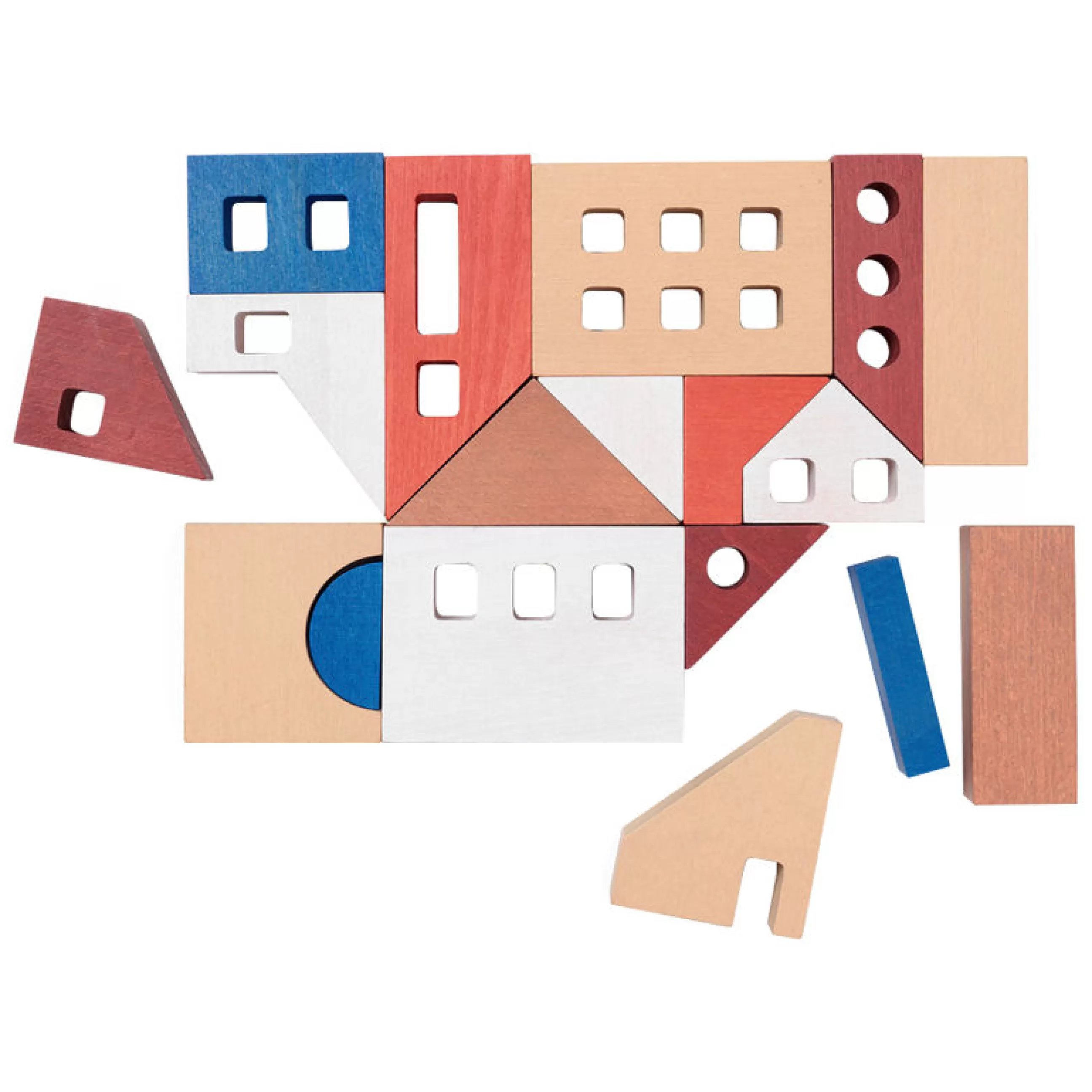Jeux Et Loisirs>Ferm Living Jeu De Construction Little Architect Bois/ Set 18 Pieces En Bois Fsc - Multicolore