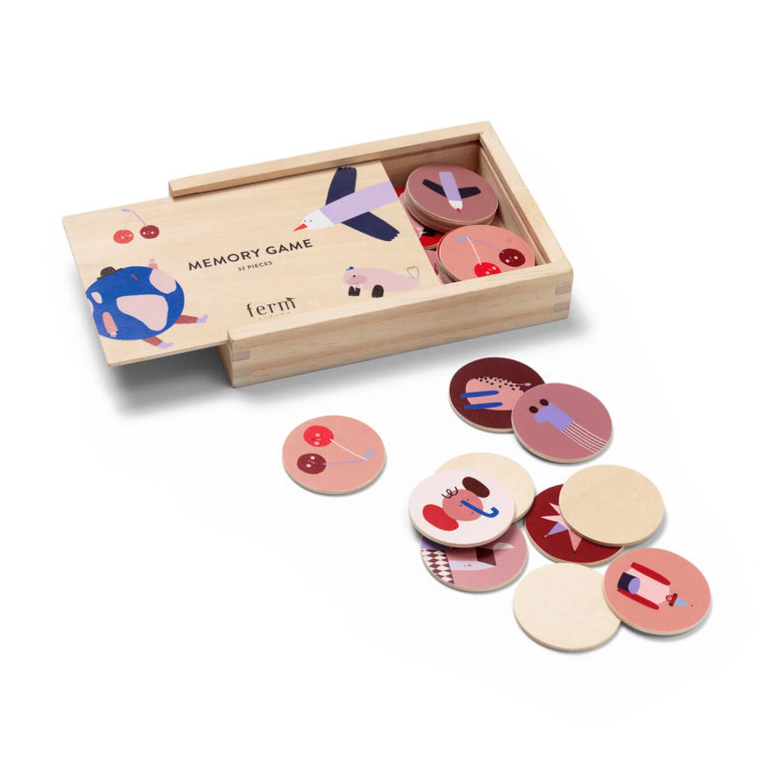 Jeux Et Loisirs>Ferm Living Jeu Memory Critter Bois/ Bois Fsc - Multicolore