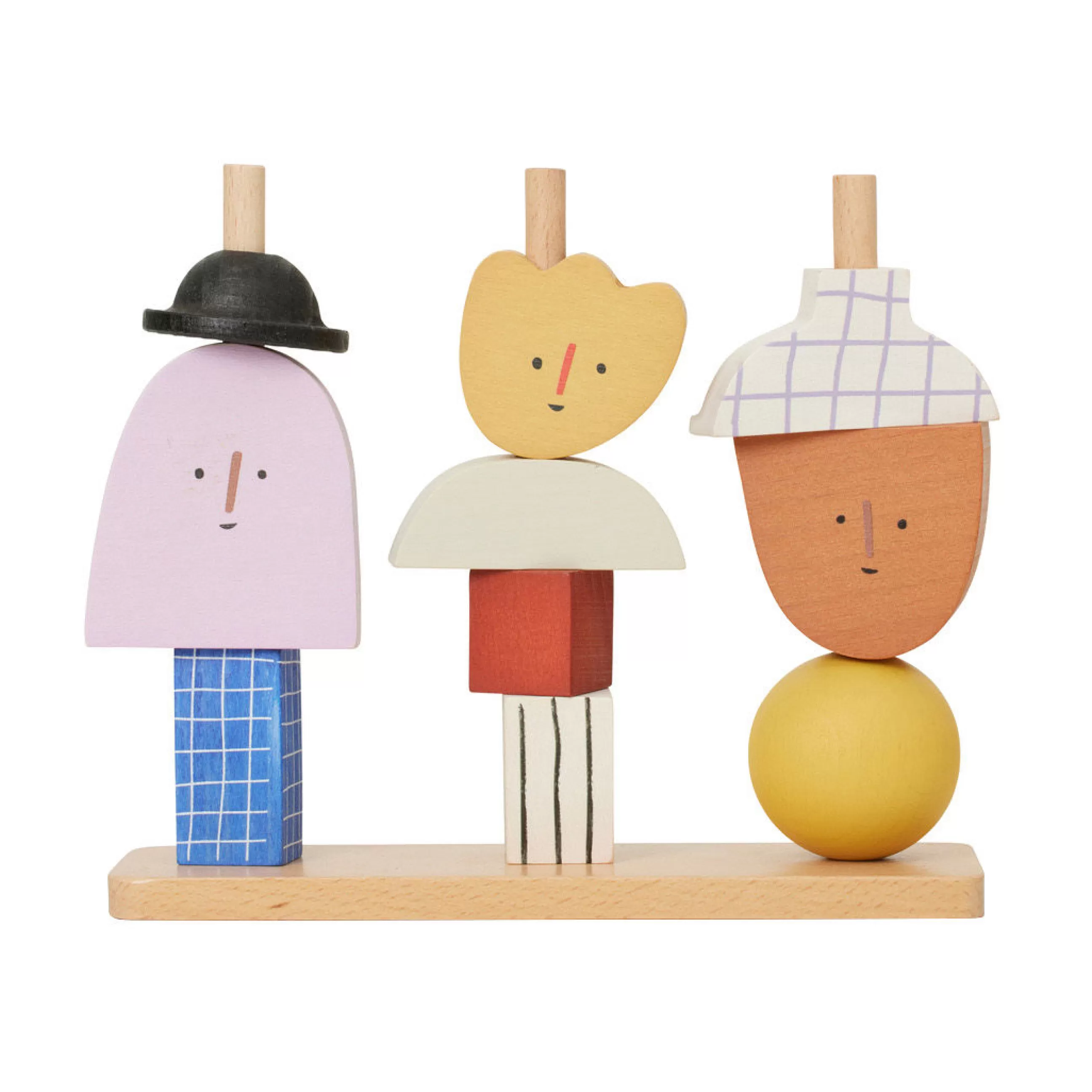 Jeux Et Loisirs>Ferm Living Jouet A Empiler Character Bois/ Bois Fsc - L 17 X H 20,6 Cm - Multicolore