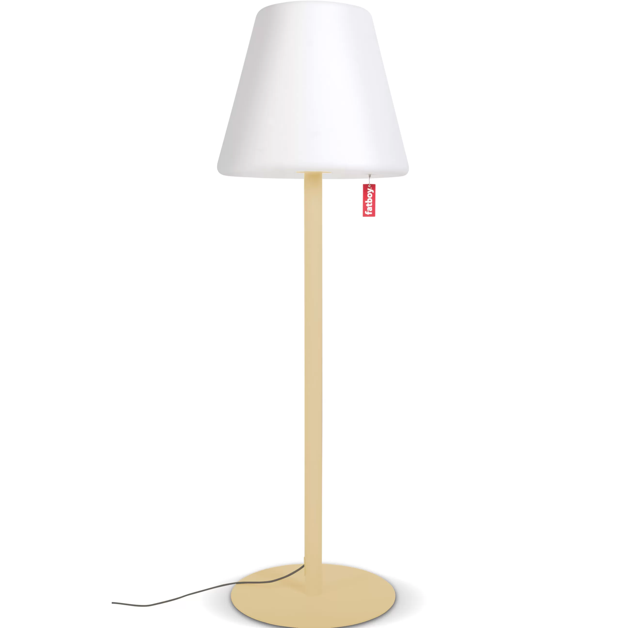 Luminaires D'extérieur>Fatboy Lampadaire D'extérieur Edison The Giant Metal Plastique Beige Plastique & Metal Beige / H 182 Cm - Led - Beige Sable - Blanc