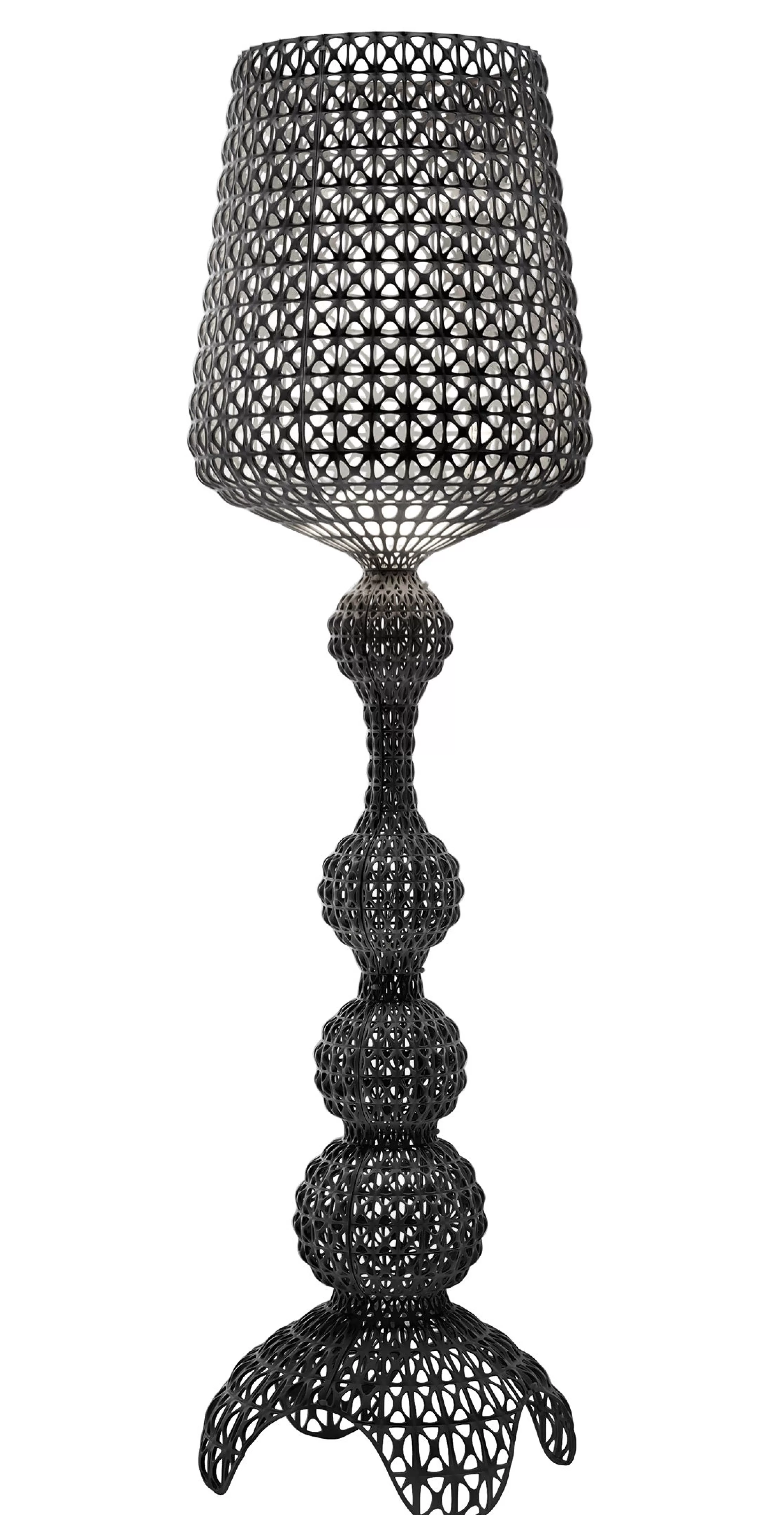 Led>Kartell Lampadaire D'extérieur Kabuki Outdoor Plastique Noir Plastique Noir / Led - H 165 Cm - Noir Opaque