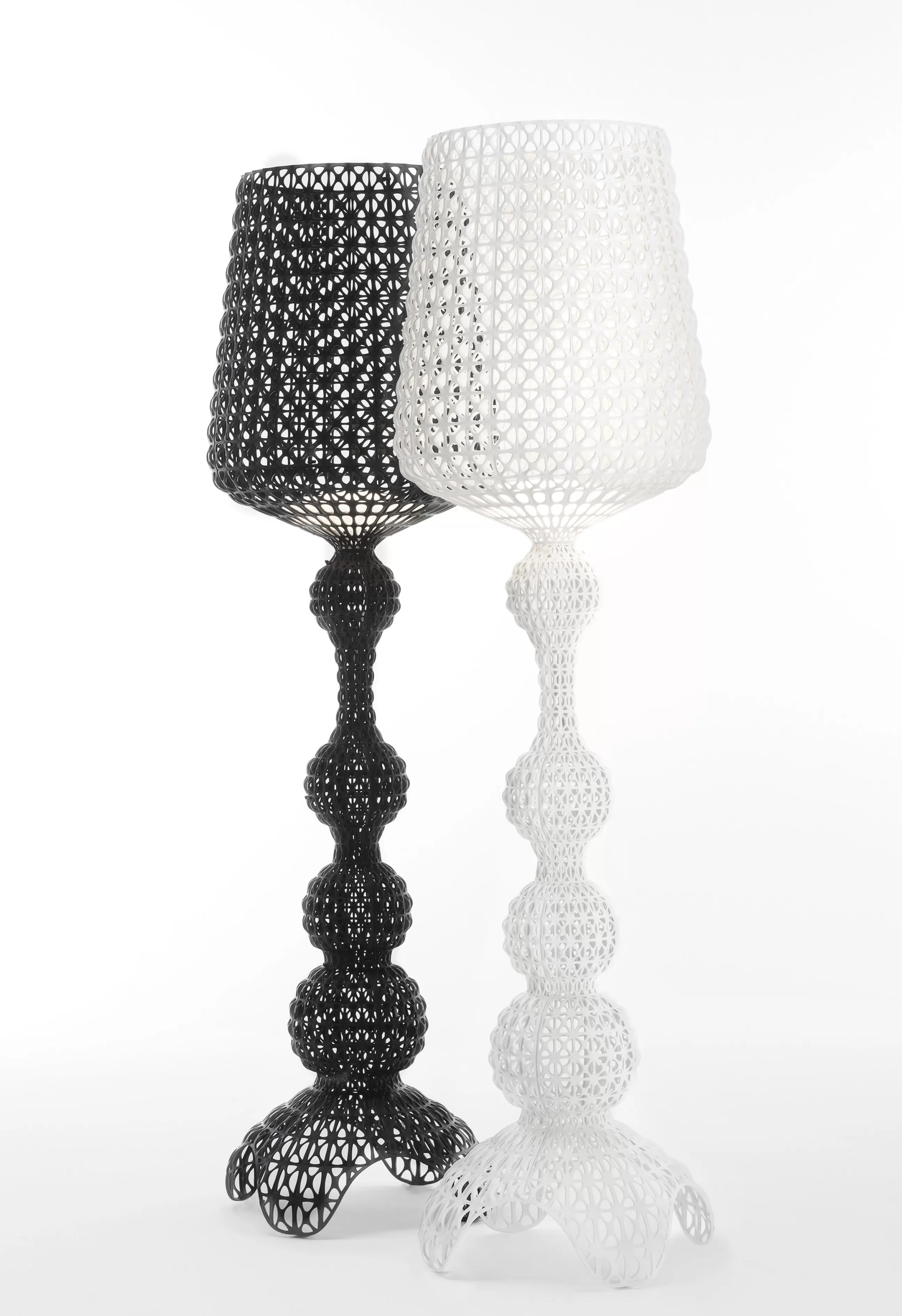 Led>Kartell Lampadaire D'extérieur Kabuki Outdoor Plastique Noir Plastique Noir / Led - H 165 Cm - Noir Opaque