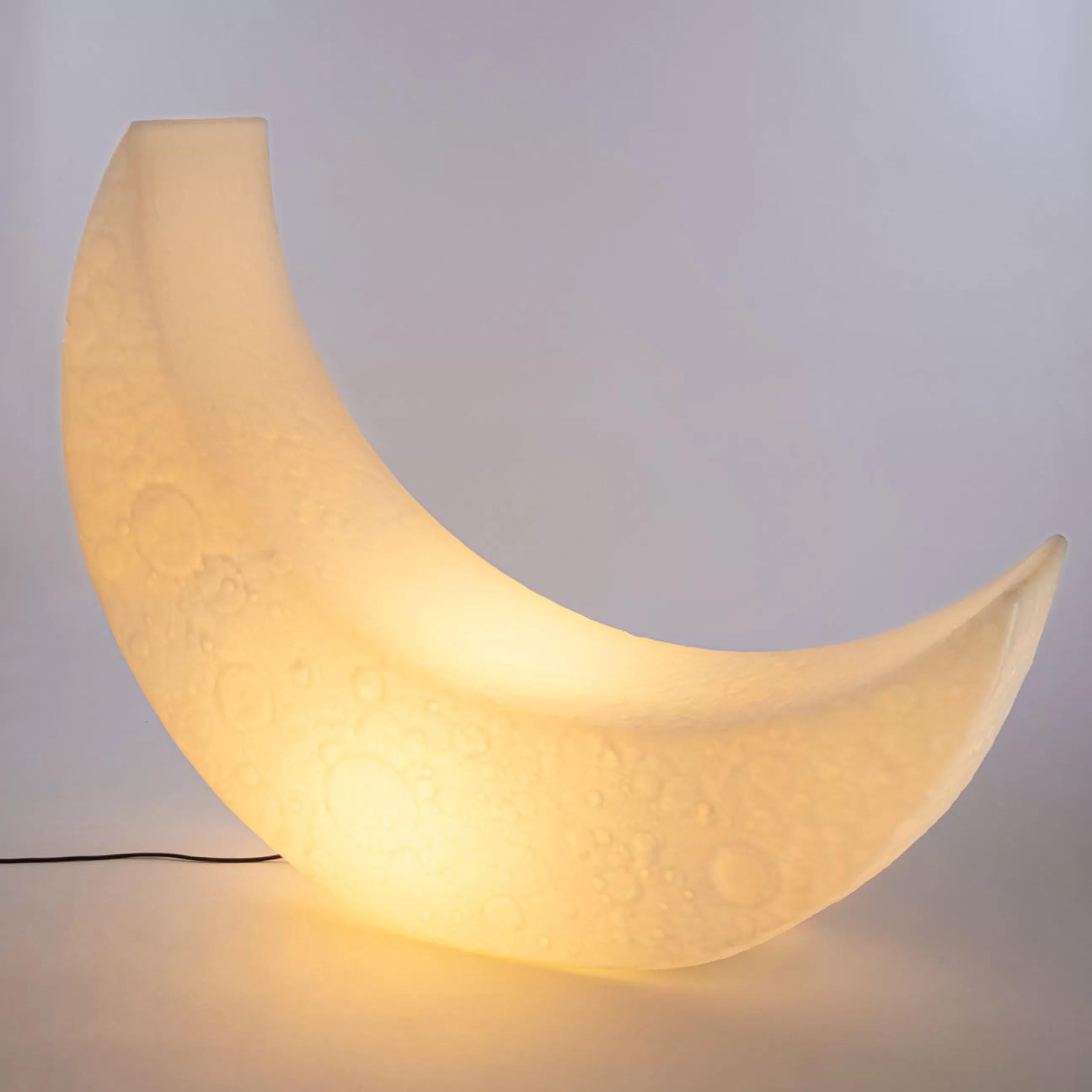 Bains De Soleil Chaises Longues Et Hamacs>Seletti Lampadaire D'extérieur My Moon Plastique/ Rocking Chair Lumineux - L 152 Cm / Interieur-Exterieur - Blanc