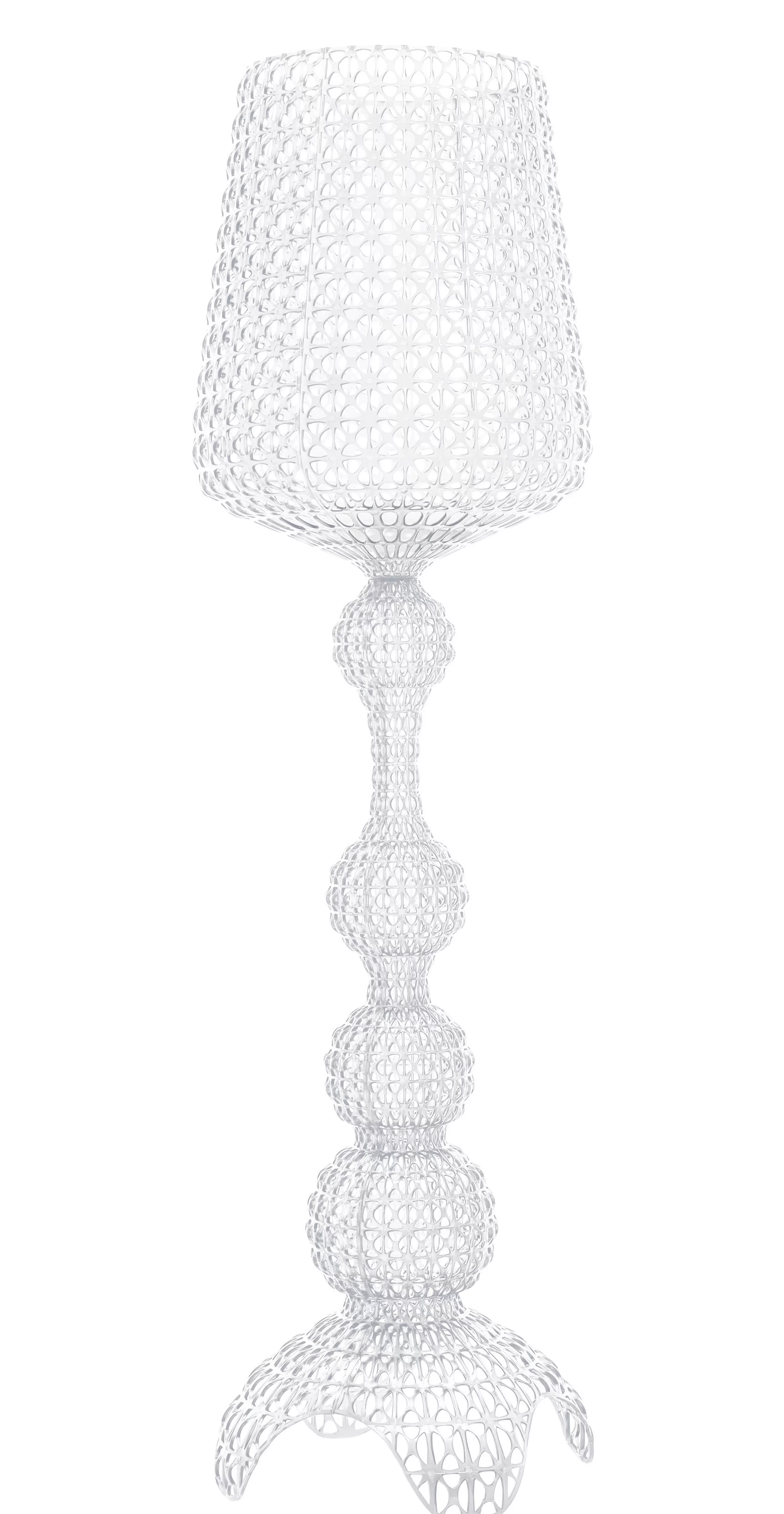 Led>Kartell Lampadaire Kabuki Indoor Plastique Transparent / Led - Pour L'Interieur - H 165 Cm - Cristal
