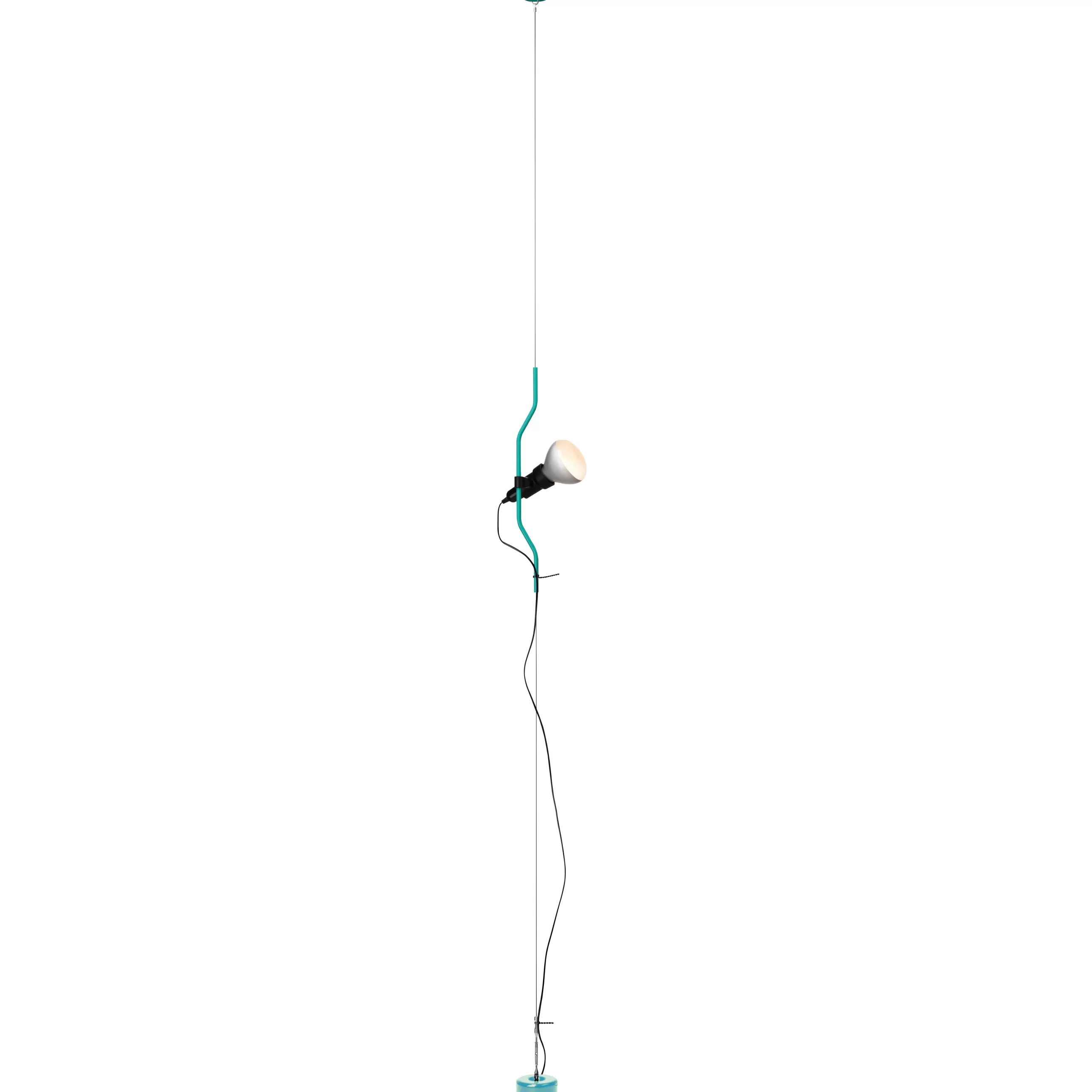 Luminaires Iconiques>Flos Lampadaire Parentesi 50 Metal Bleu / Branchement Secteur - Reedition 1971 - Turquoise