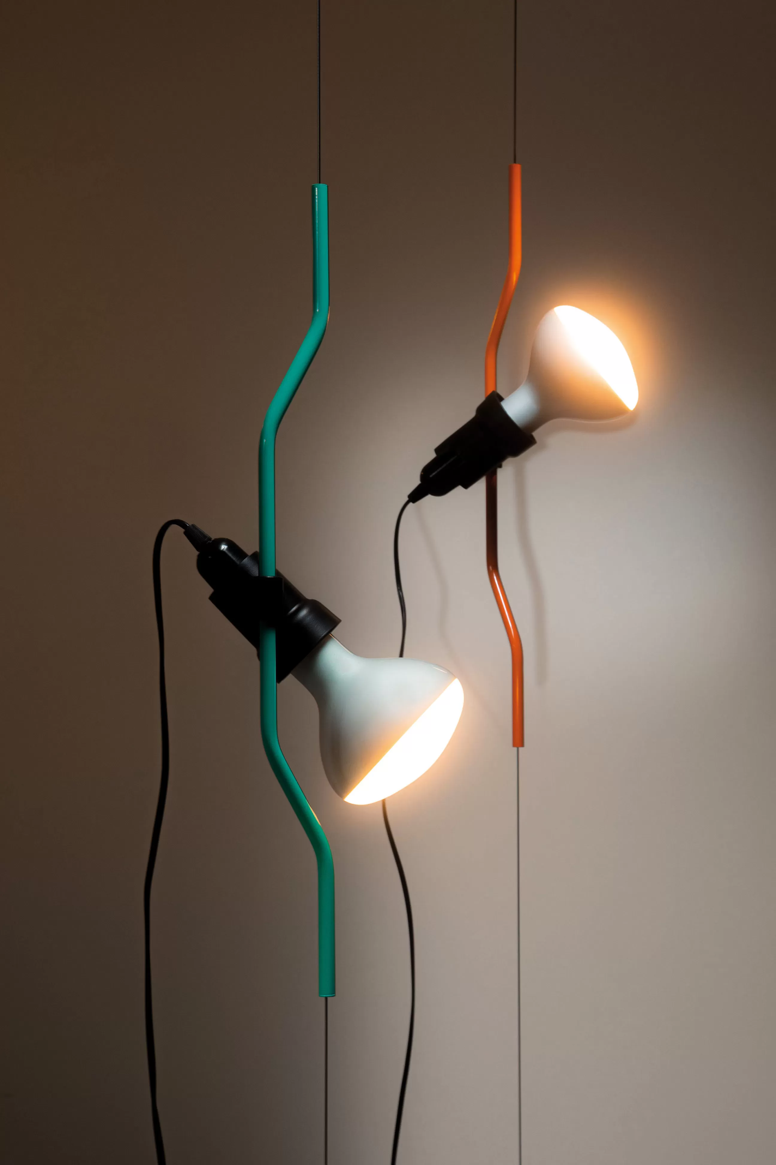 Luminaires Iconiques>Flos Lampadaire Parentesi 50 Metal Bleu / Branchement Secteur - Reedition 1971 - Turquoise
