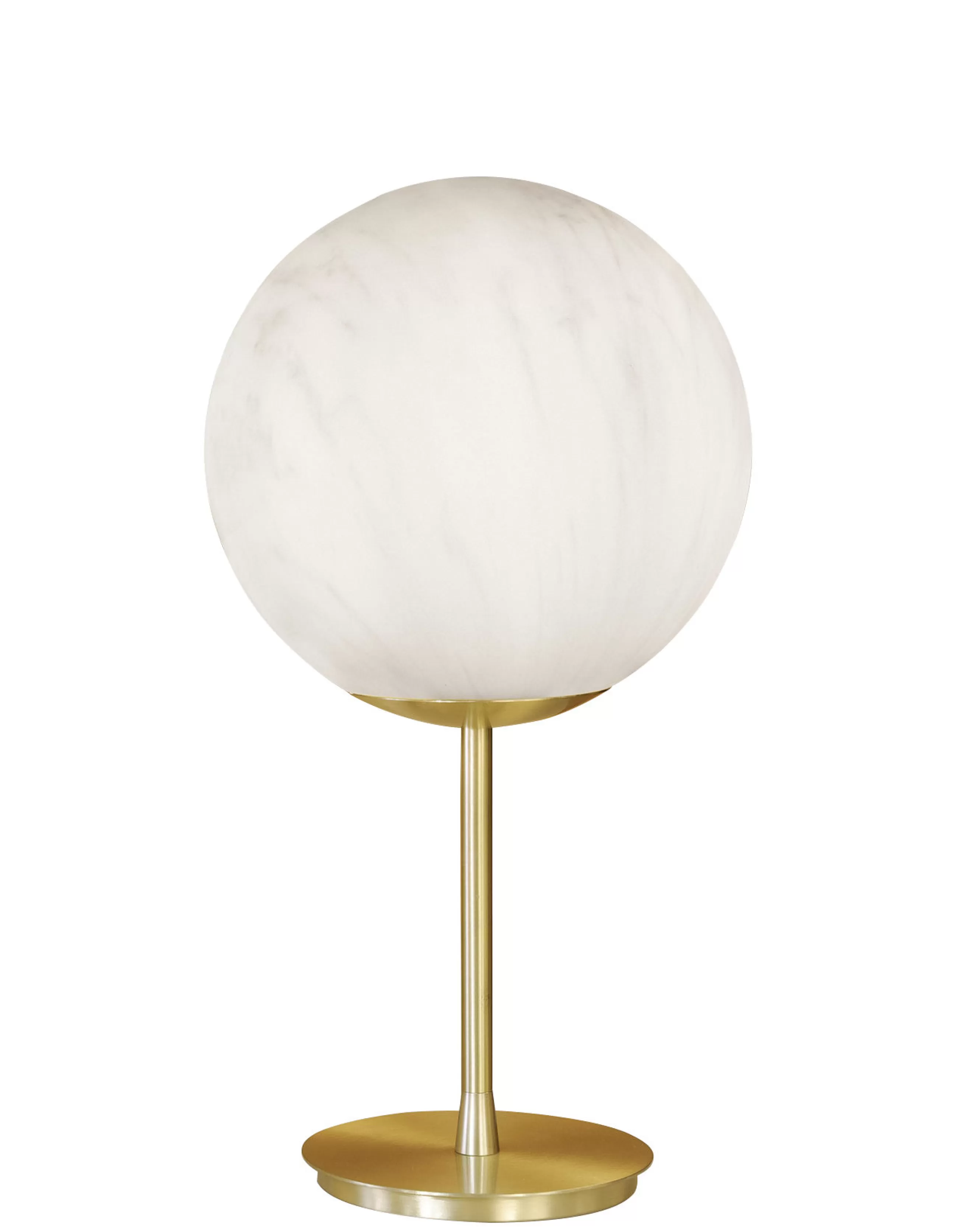 Lampes De Sol>Slide Lampe A Poser Mineral Plastique Blanc / Plastique Effet Marbre - O 40 X H 75 Cm - Blanc - Gris - Laiton