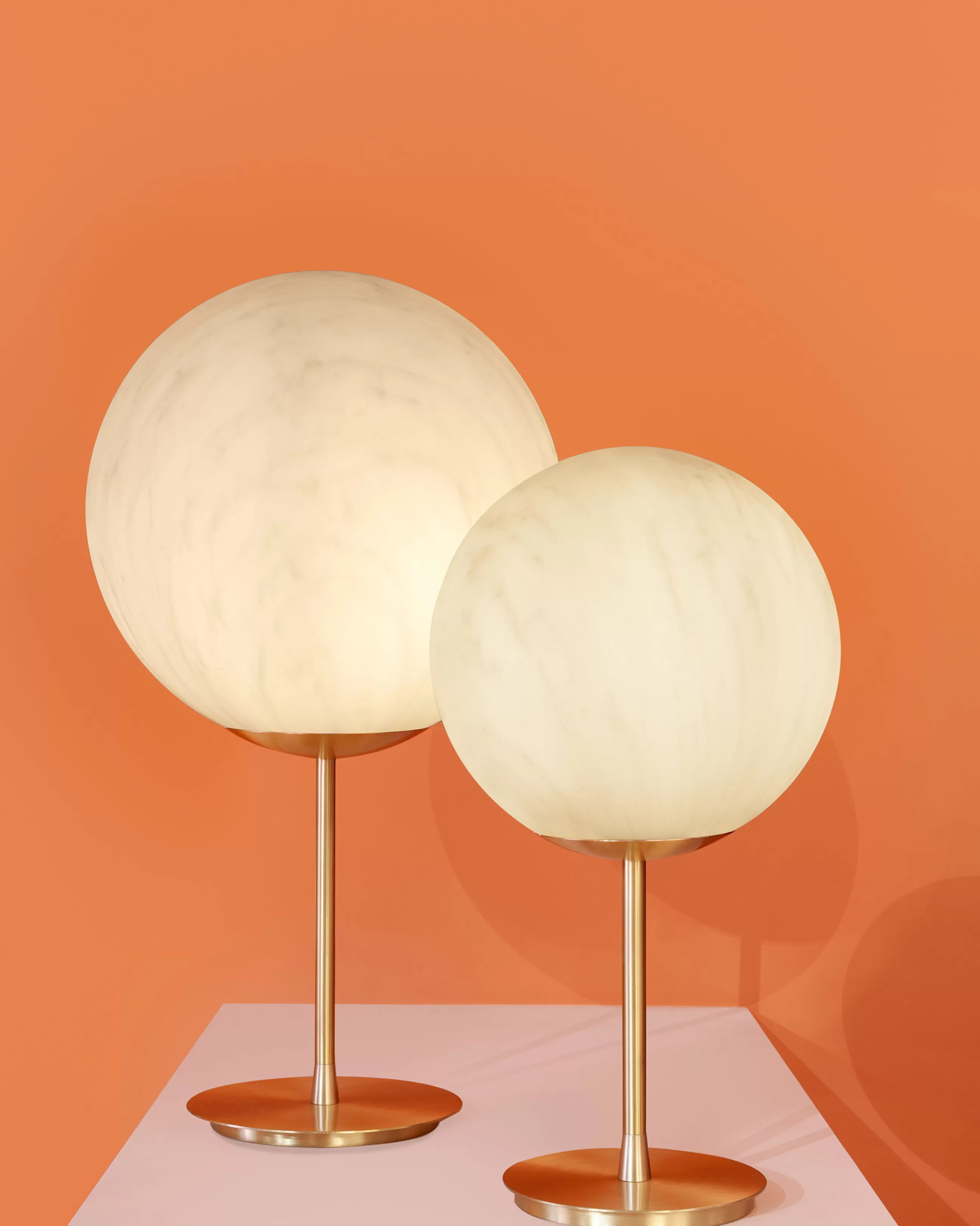 Lampes De Sol>Slide Lampe A Poser Mineral Plastique Blanc / Plastique Effet Marbre - O 40 X H 75 Cm - Blanc - Gris - Laiton