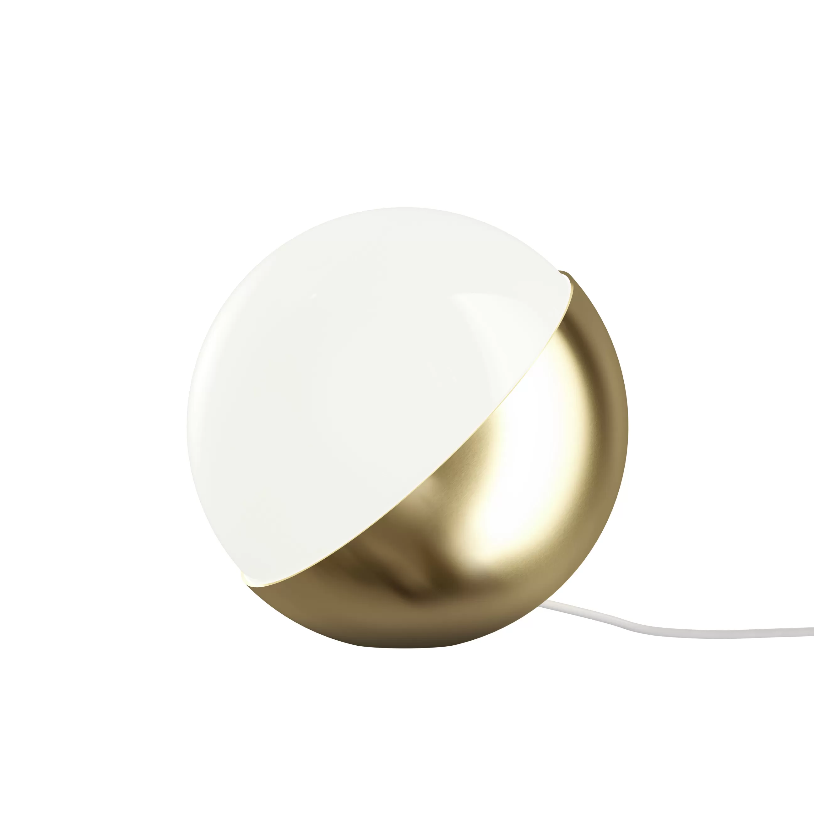 Lampes De Sol>Louis Poulsen Lampe A Poser Vl Studio Verre Or Metal / Lampadaire - O 25 Cm - Blanc Opalise - Laiton Brosse