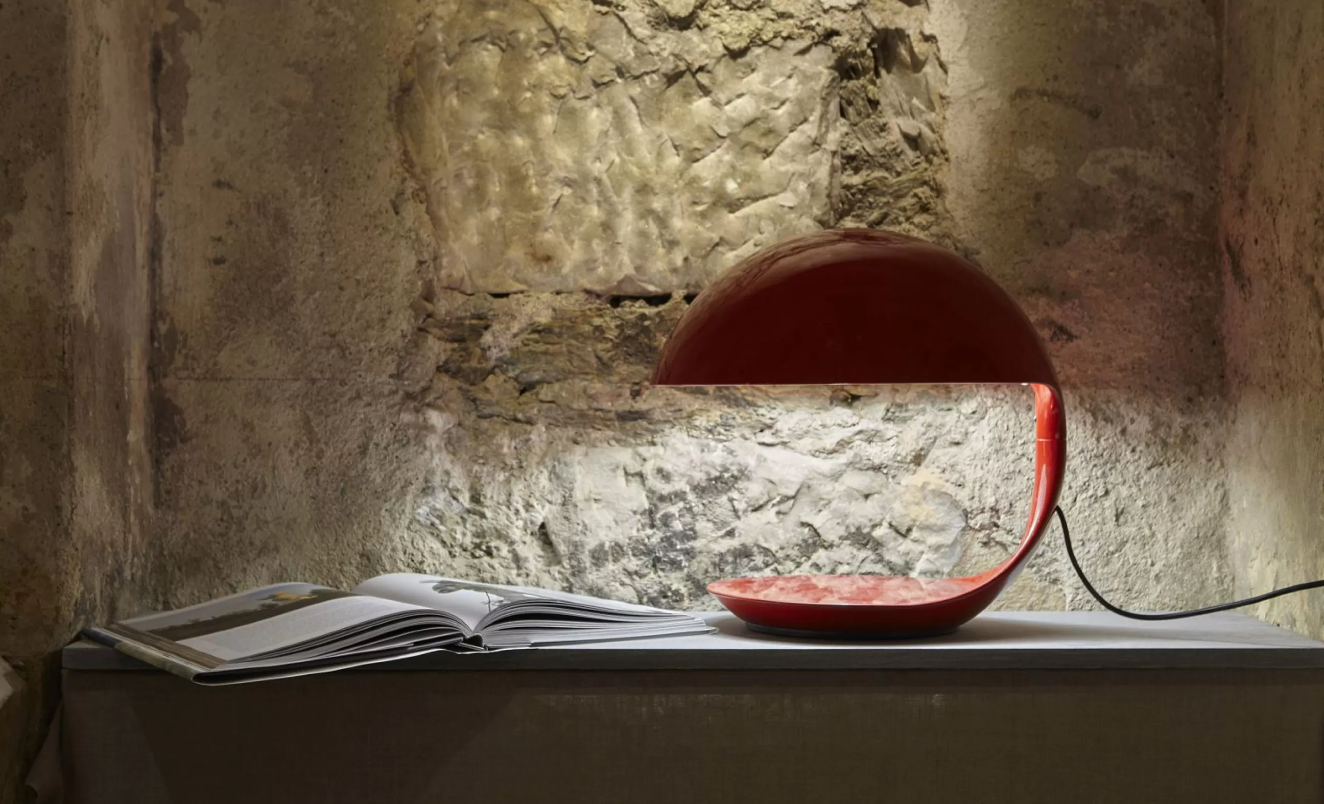Lampes De Bureau>Martinelli Luce Lampe De Table Cobra Plastique/ Edition Limitee 50 Ans - Rouge Brillant