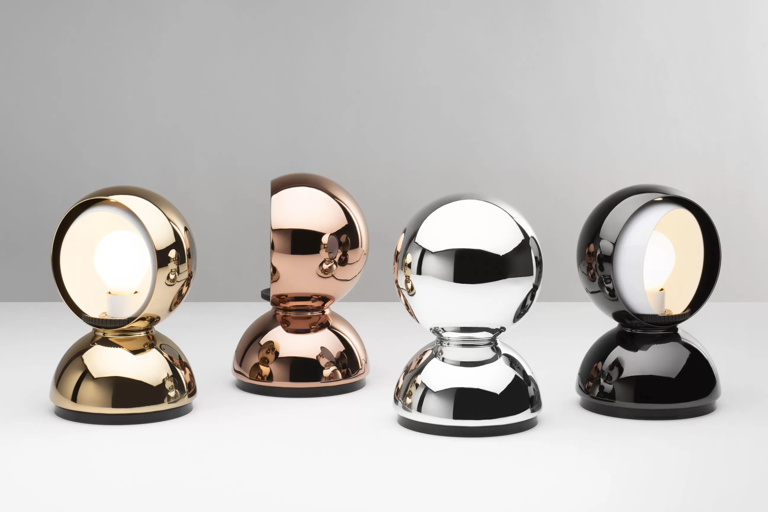 Luminaires Iconiques>Artemide Lampe De Table Eclisse Metal Noir / Edition Limitee 100Eme Anniversaire - Noir Brillant