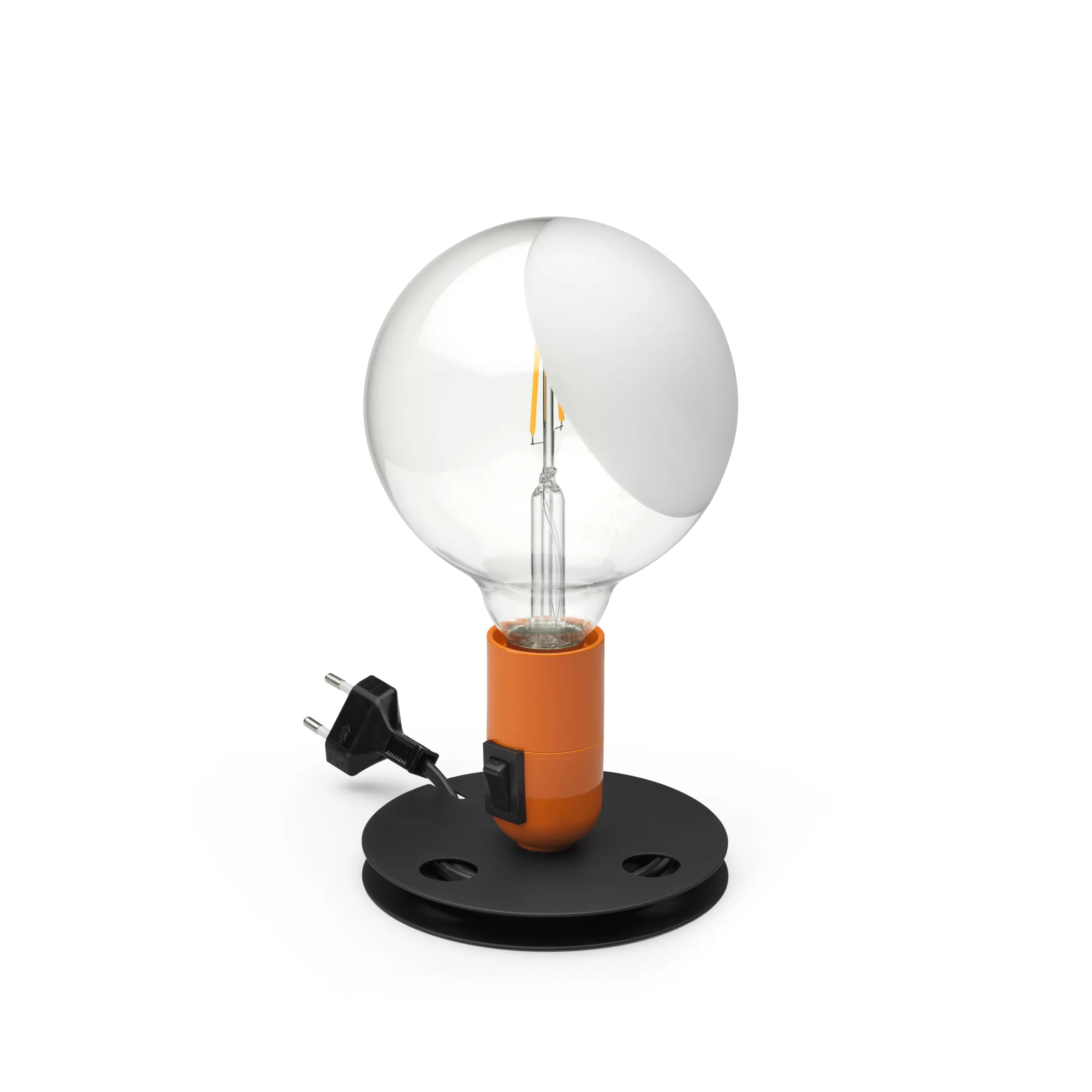 Luminaires Iconiques>Flos Lampe De Table Lampadina Metal Orange / Achille Castiglioni, 1972 - Noir - Orange
