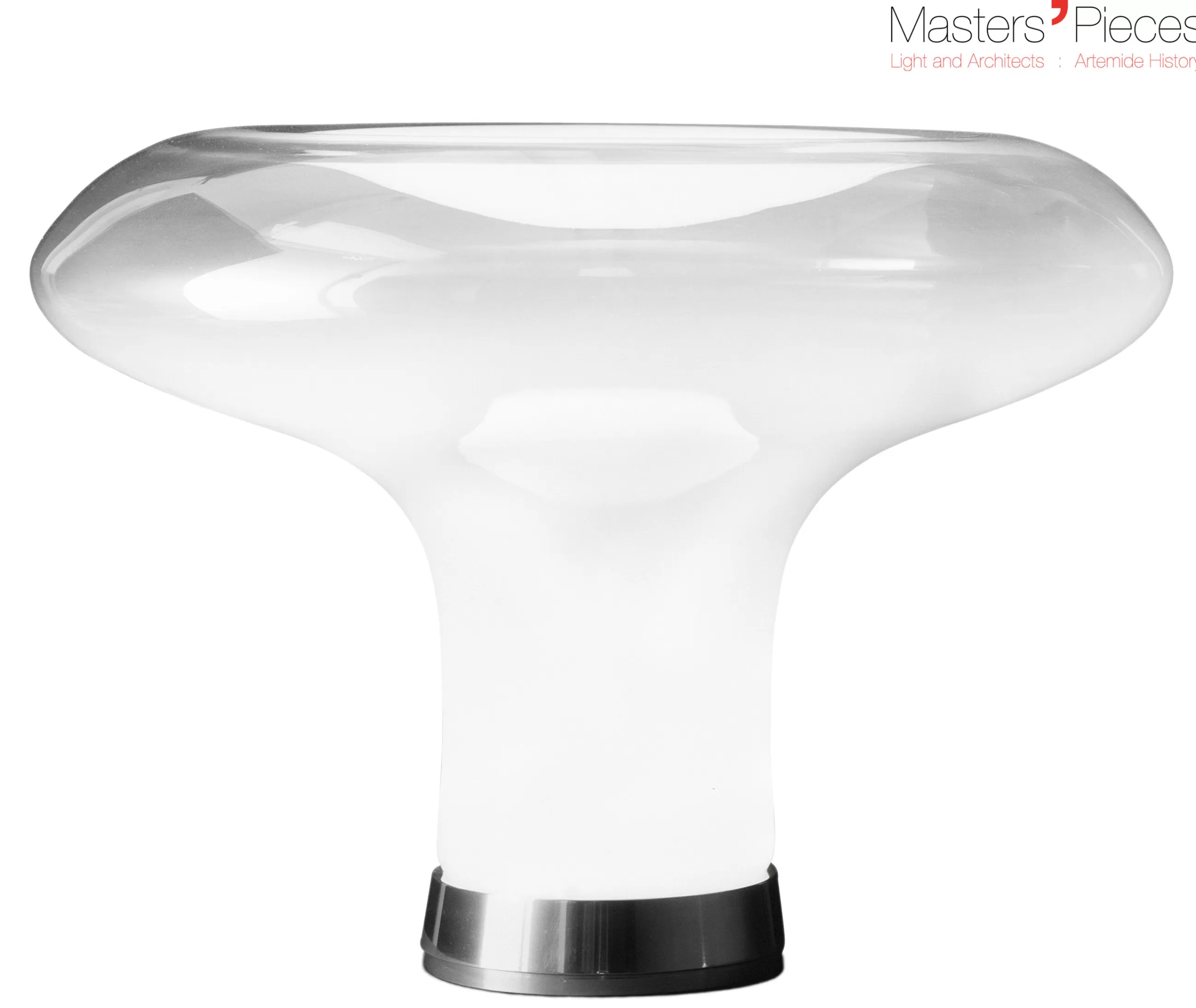 Luminaires Iconiques>Artemide Lampe De Table Masters' Pieces - Lesbo Verre / 1967 - Blanc