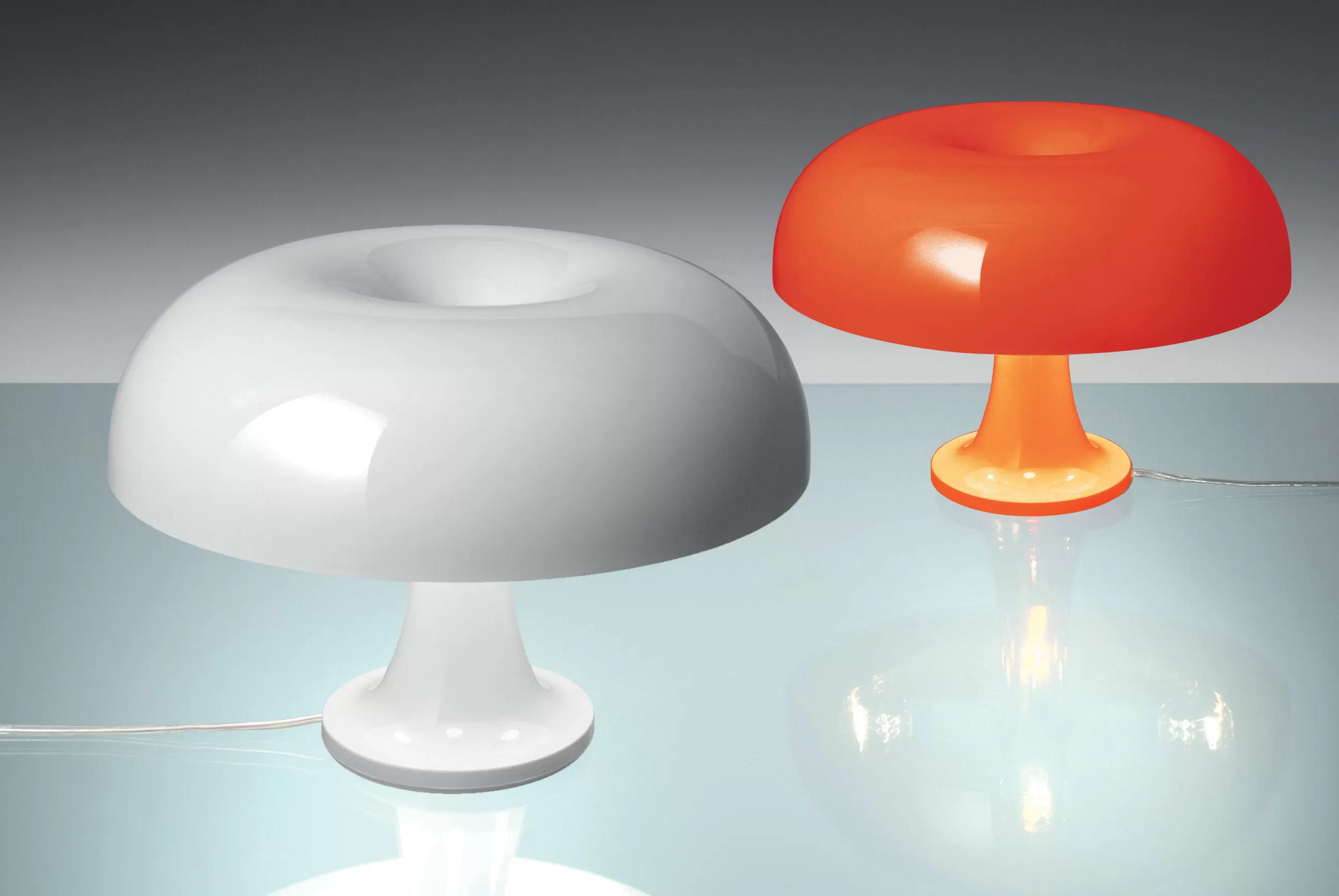 Lampes De Bureau>Artemide Lampe De Table Nessino Plastique Orange / O 32 Cm - Orange Opaque