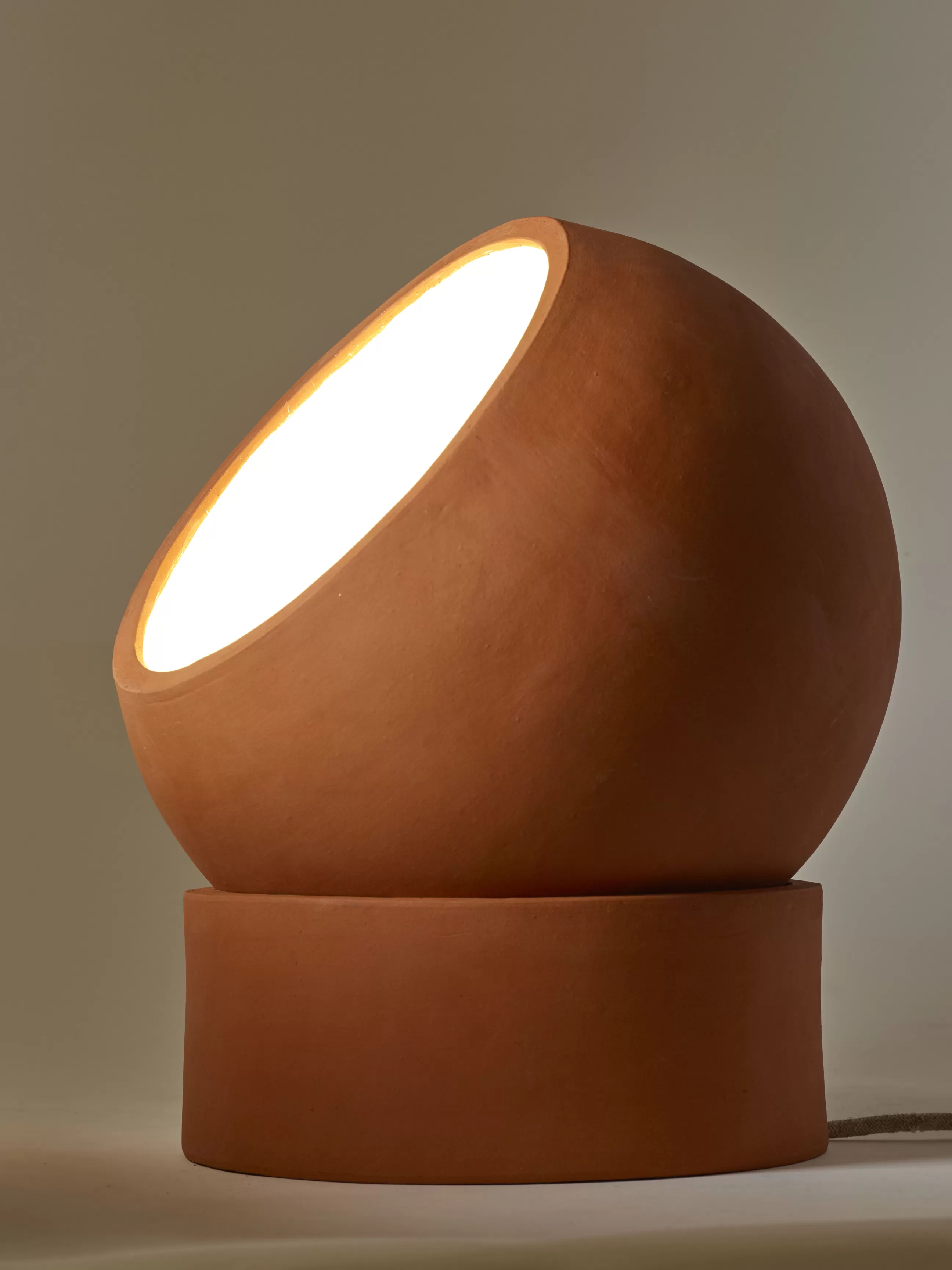 Lampes De Sol>Serax Lampe De Table Terra Floor Ceramique Rouge Orange / - Terracotta / Spot Orientable - Brun Terracotta