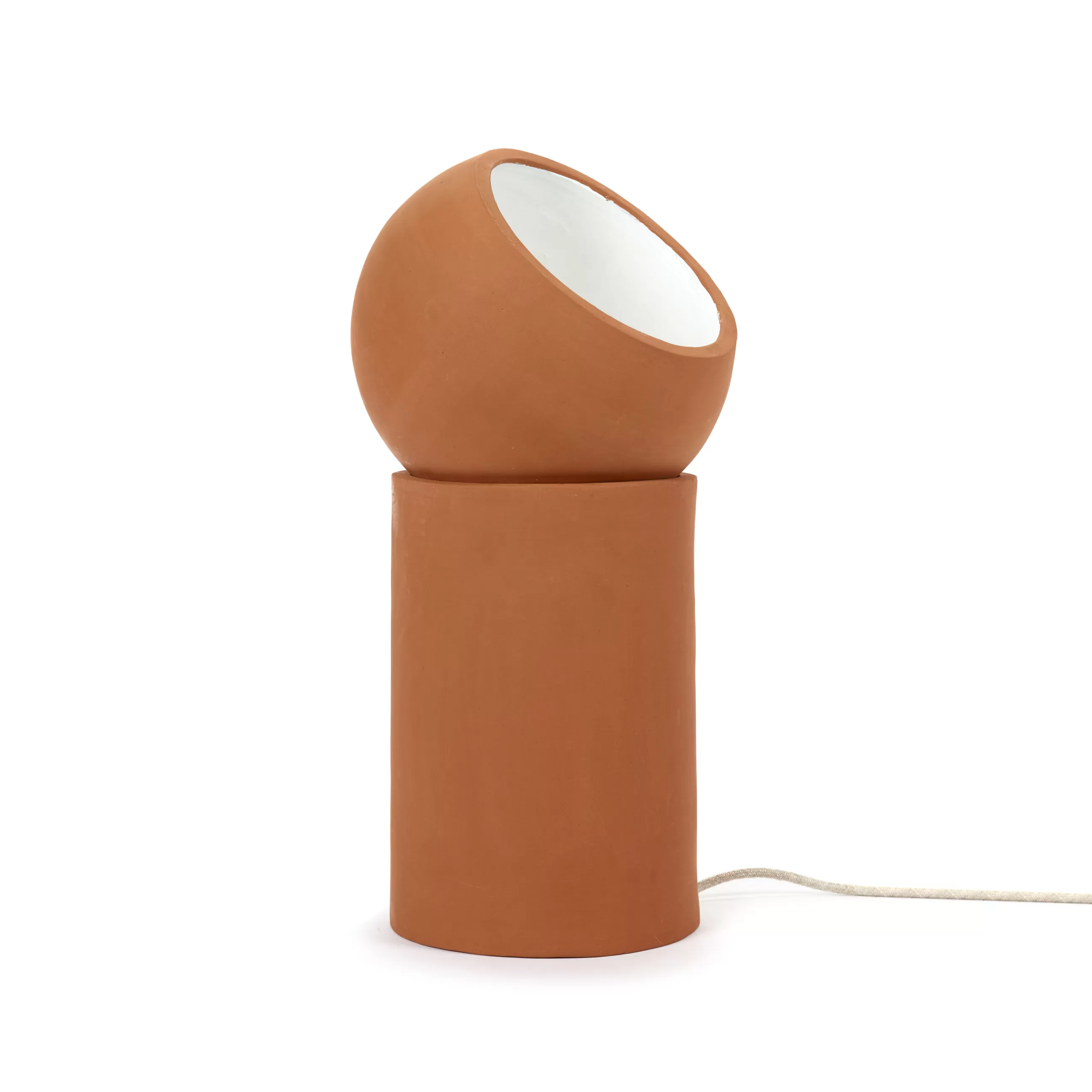 Lampes De Sol>Serax Lampe De Table Terra Large Ceramique Rouge Orange / - Terracotta / Spot Orientable - Brun Terracotta