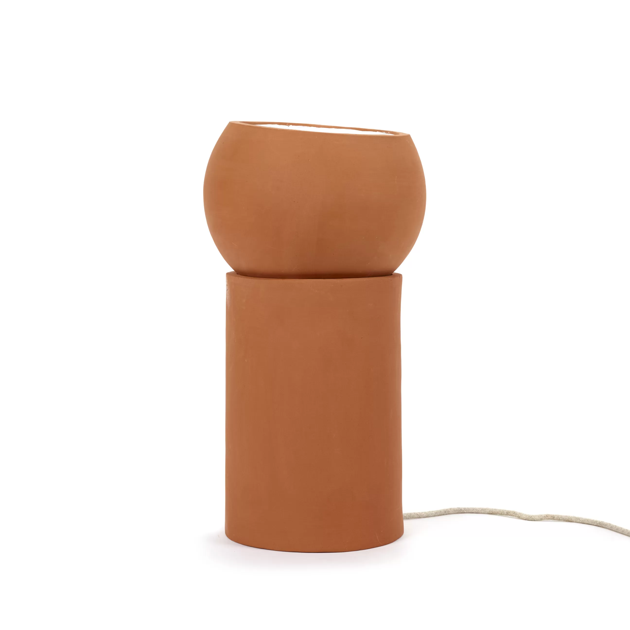 Lampes De Sol>Serax Lampe De Table Terra Large Ceramique Rouge Orange / - Terracotta / Spot Orientable - Brun Terracotta
