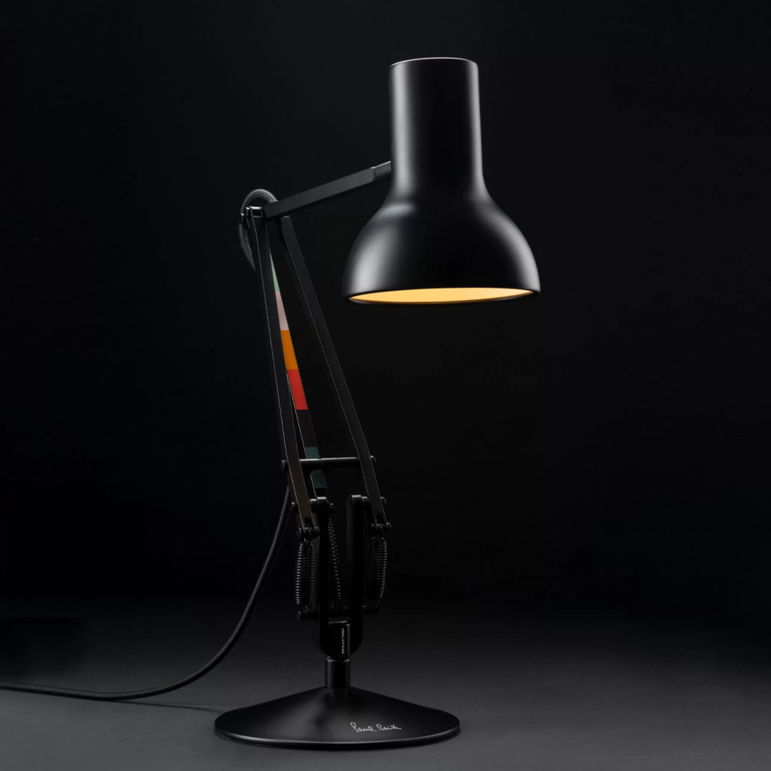 Lampes De Bureau>Anglepoise Lampe De Table Type 75 Mini Metal Noir / By Paul Smith - Edition N°5 - Multicolore - Noir