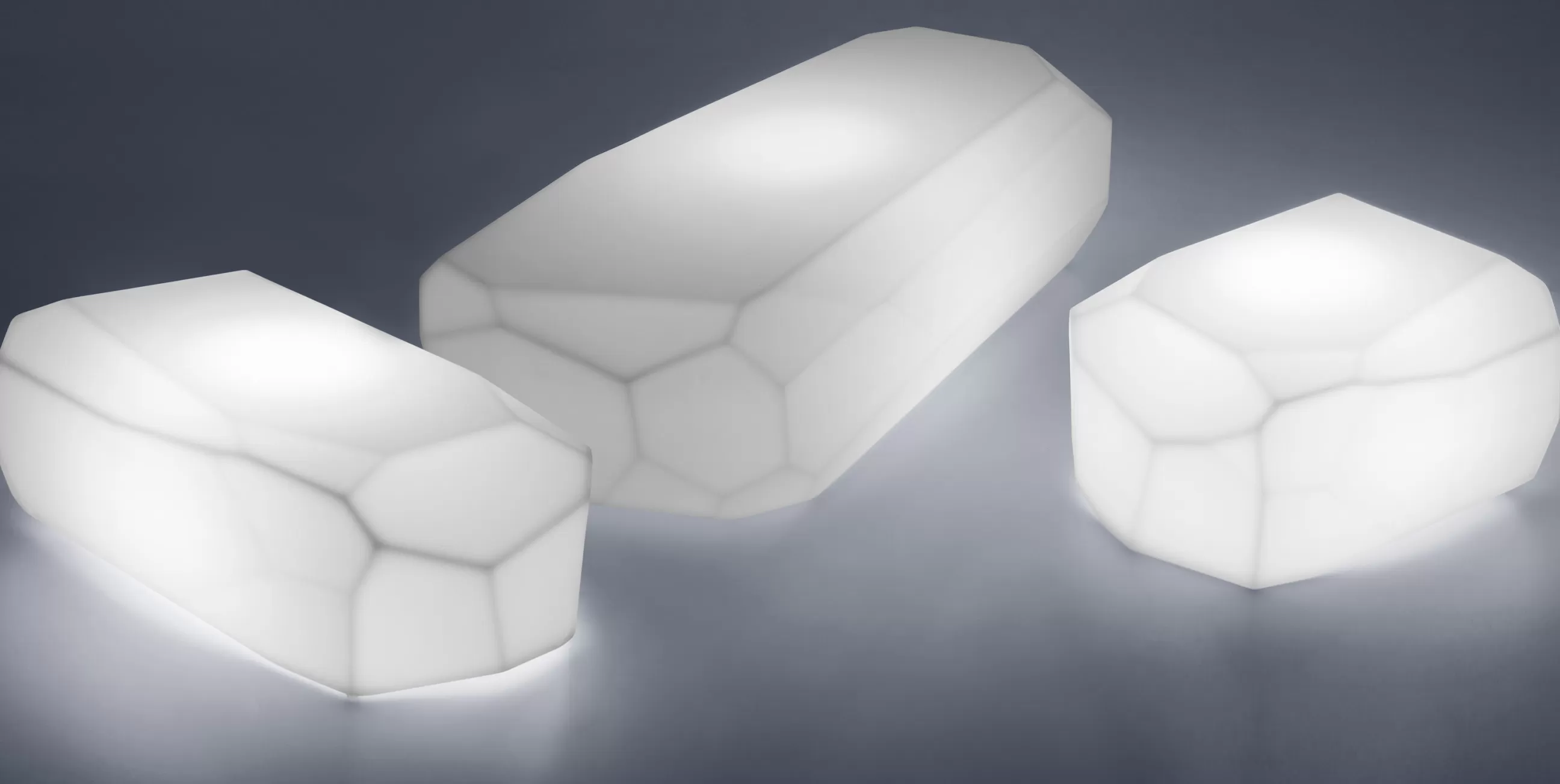 Mobilier Lumineux>Serralunga Lampe D'extérieur Meteor Light Small Plastique / Table Basse - 57 X 50 Cm - Blanc
