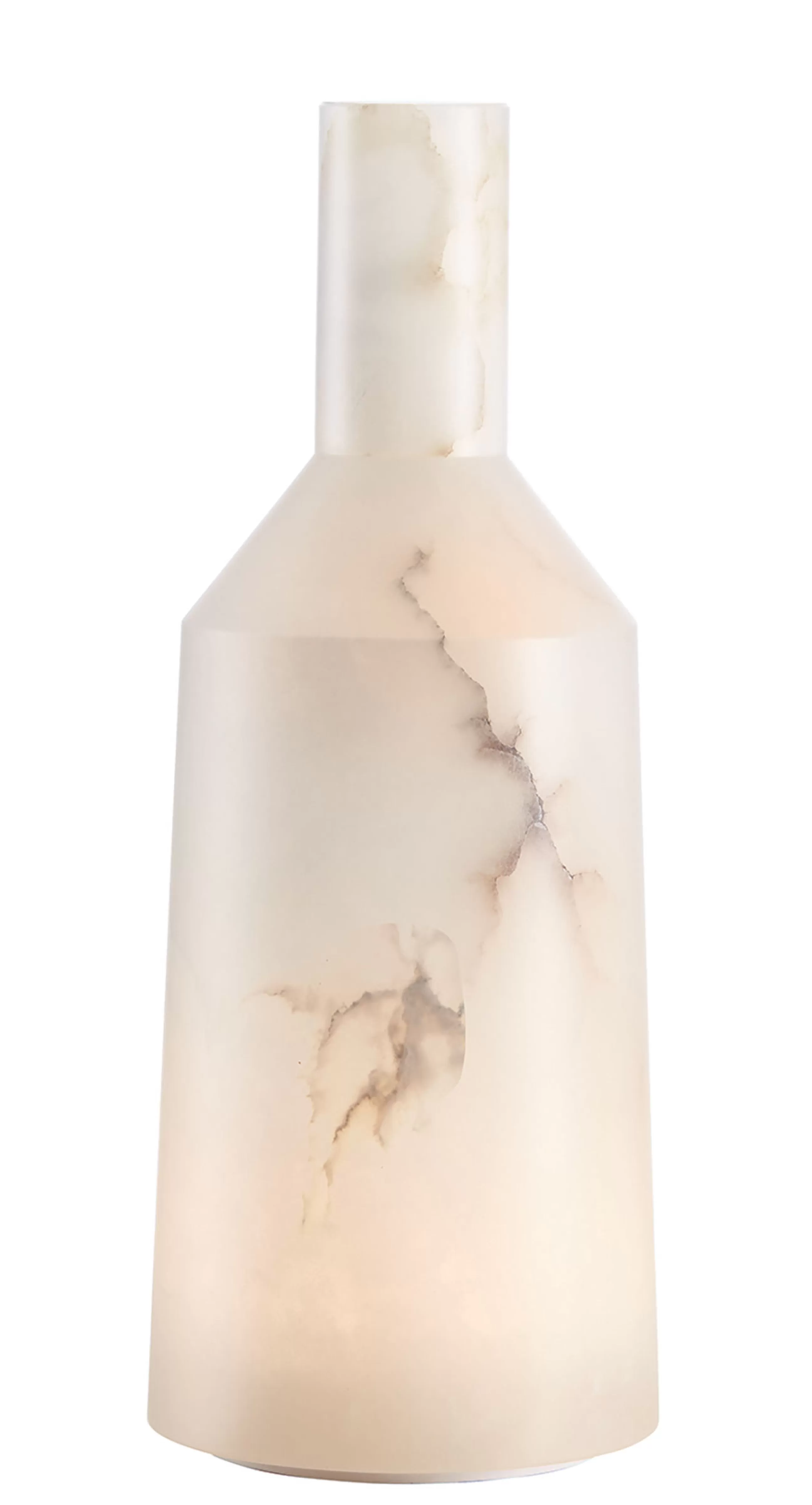 Luminaires De Salle De Bains>Carpyen Lampe Exterieur Sans Fil Rechargeable Alabast Large Led Pierre Pierrehe / H 39 Cm - Albatre - Blanc