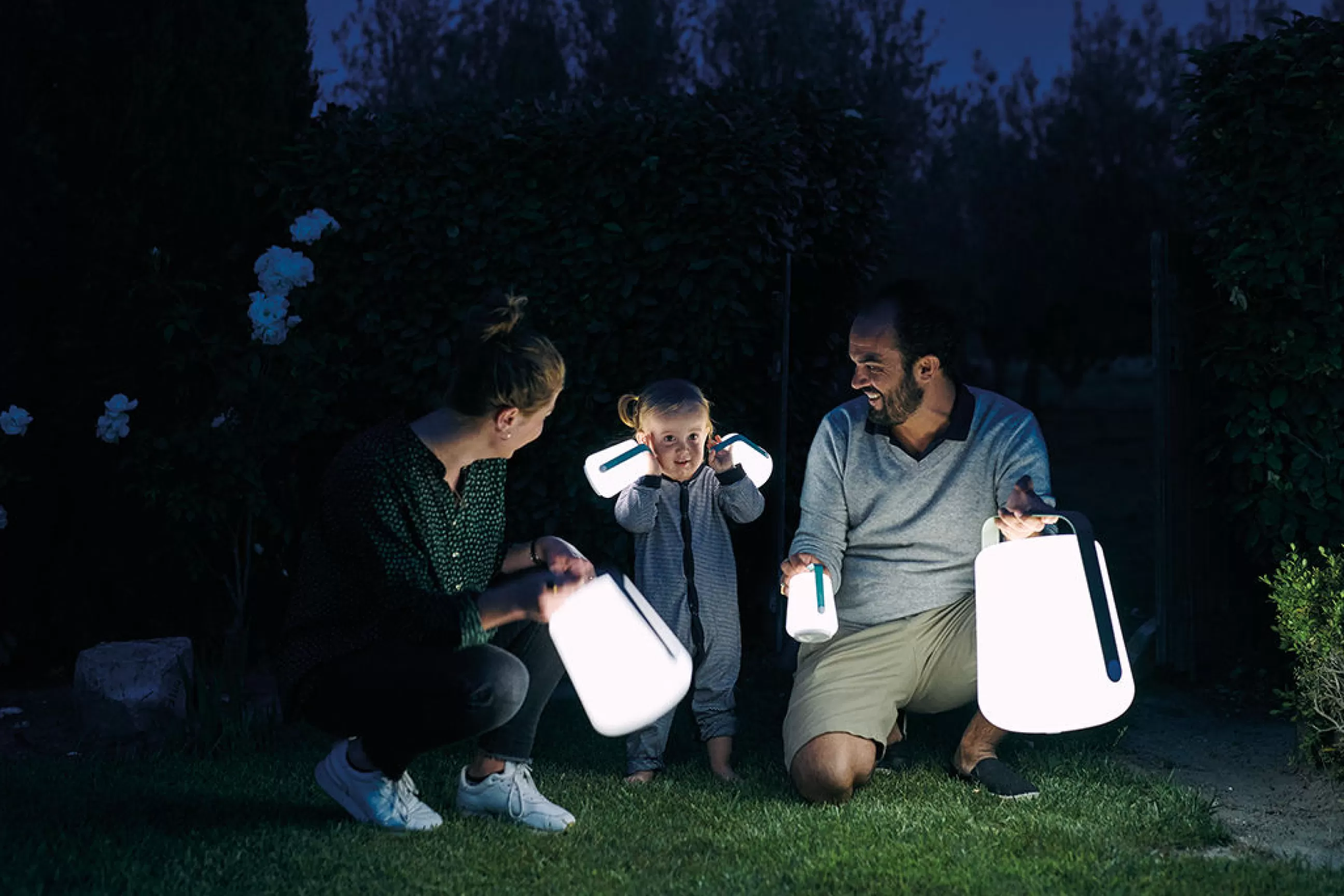 Lampes Sans Fil>Fermob Lampe Exterieur Sans Fil Rechargeable Balad Large Led Plastique Noir Plastique & Metal Noir / H 38 Cm - Usb - Carbone