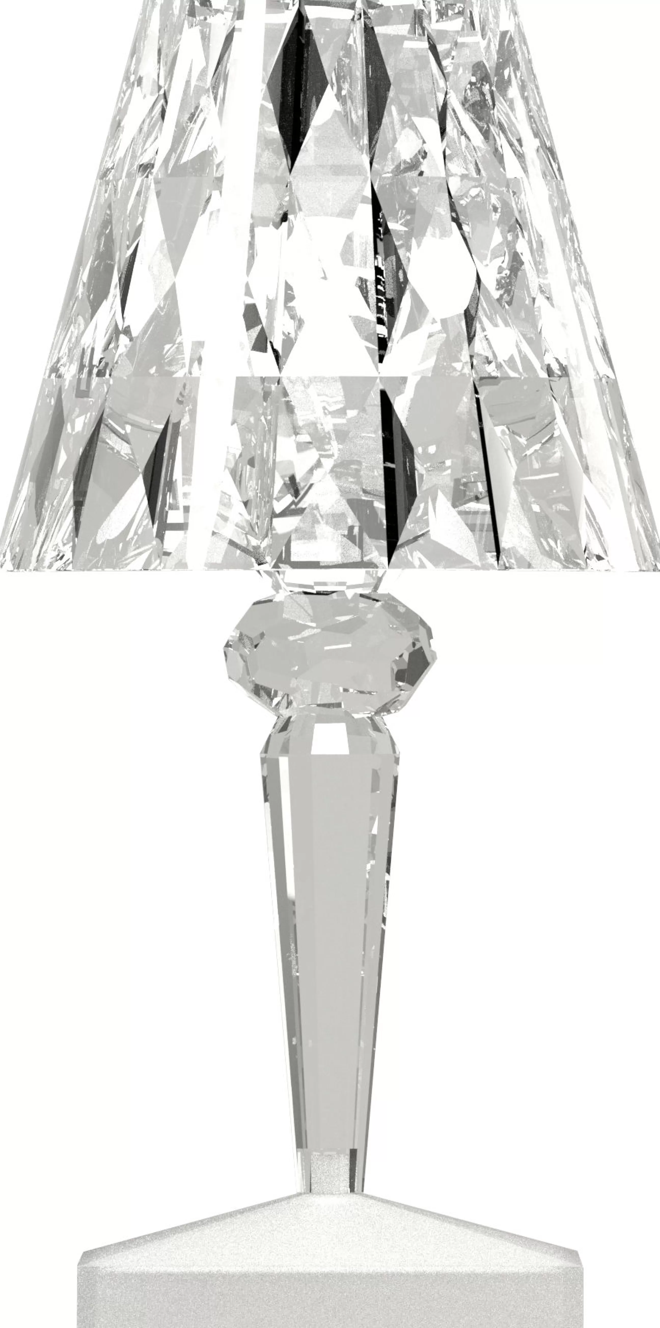 Luminaires D'extérieur>Kartell Lampe Exterieur Sans Fil Rechargeable Battery Led Plastique Transparent Plastique Transparent / H 22 Cm - Usb - Cristal