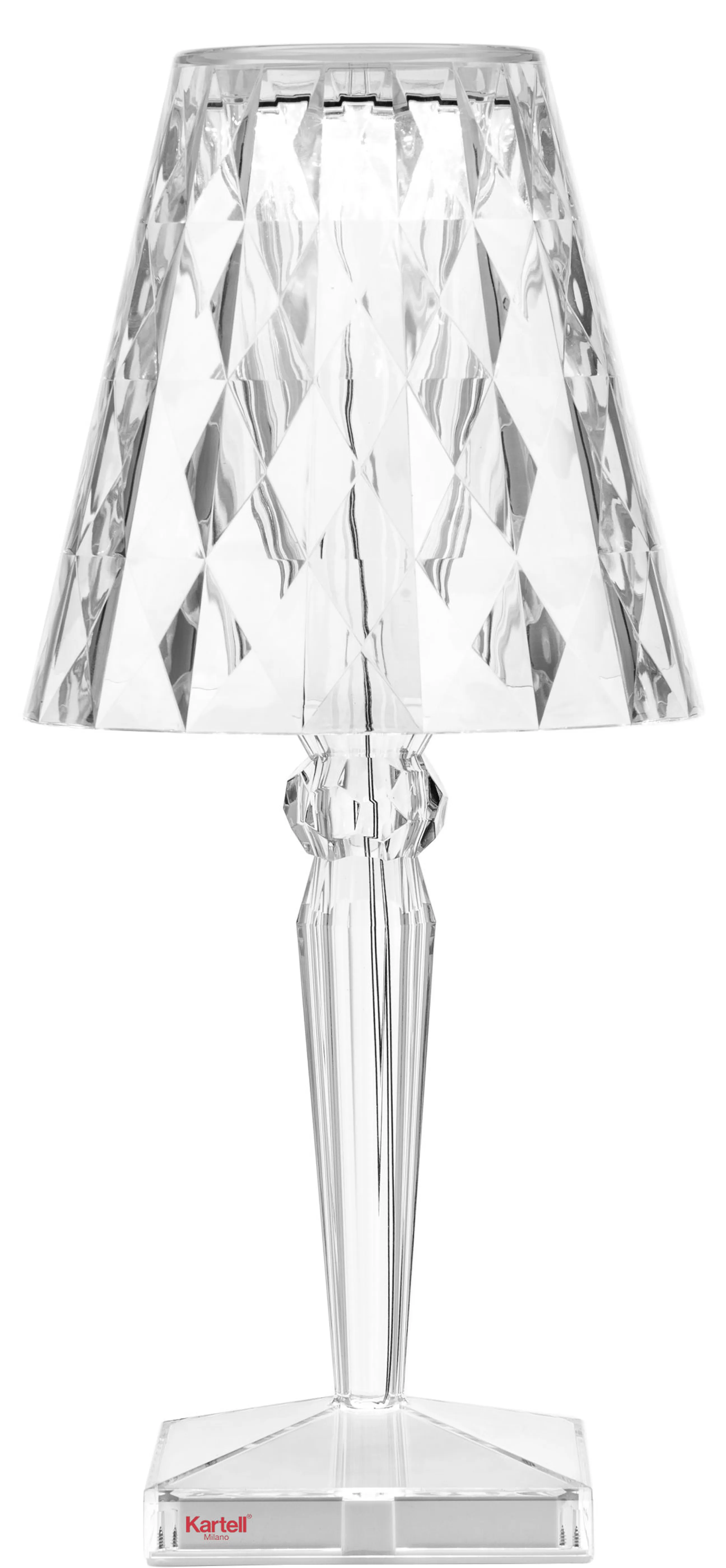 Luminaires D'extérieur>Kartell Lampe Exterieur Sans Fil Rechargeable Big Battery Led Plastique Transparent Plastique Transparent / H 37 Cm - Usb - Cristal