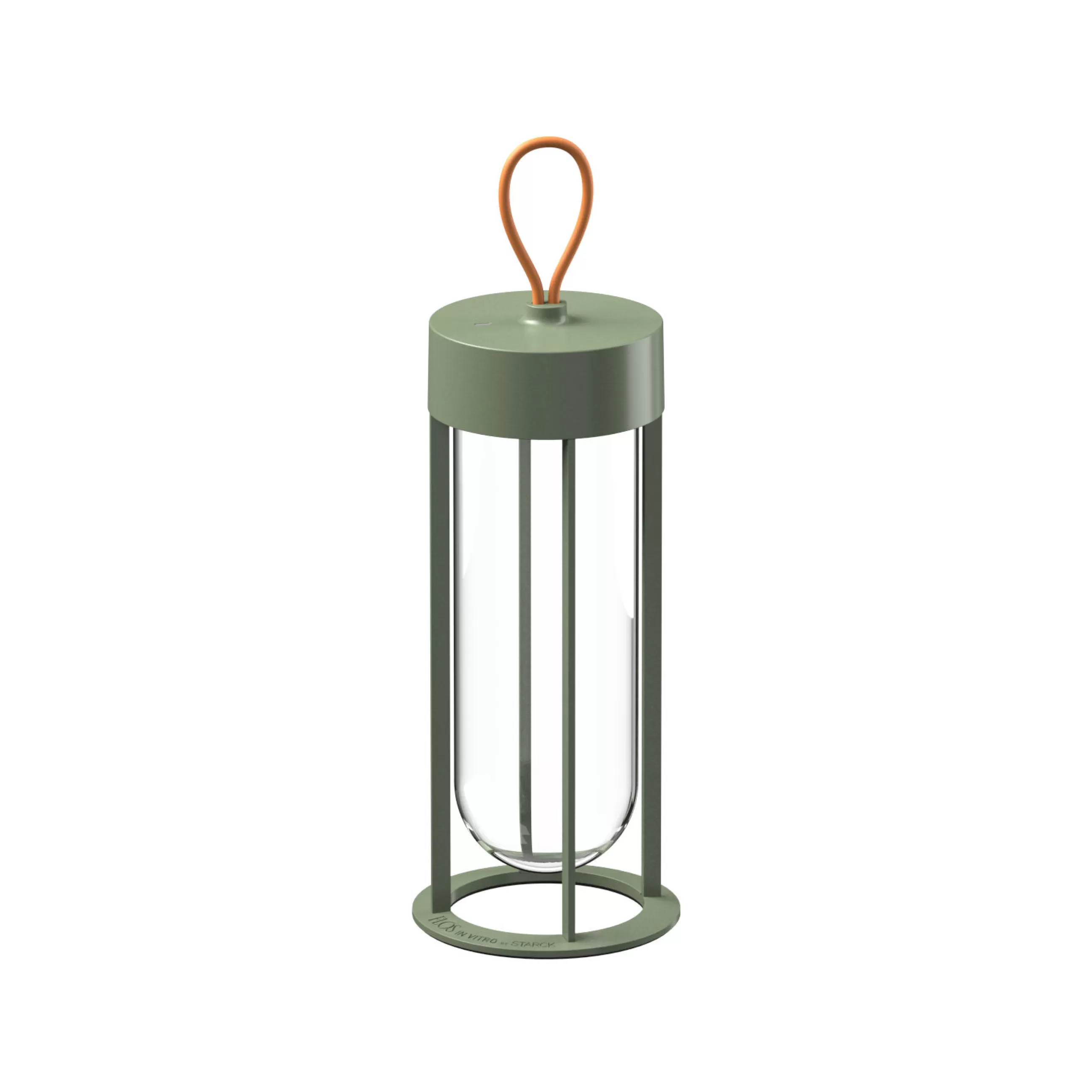 Luminaires D'extérieur>Flos Lampe Exterieur Sans Fil Rechargeable In Vitro Unplugged Led Metal Verre Vert Verre & Metal/ By Starck - Vert Pale