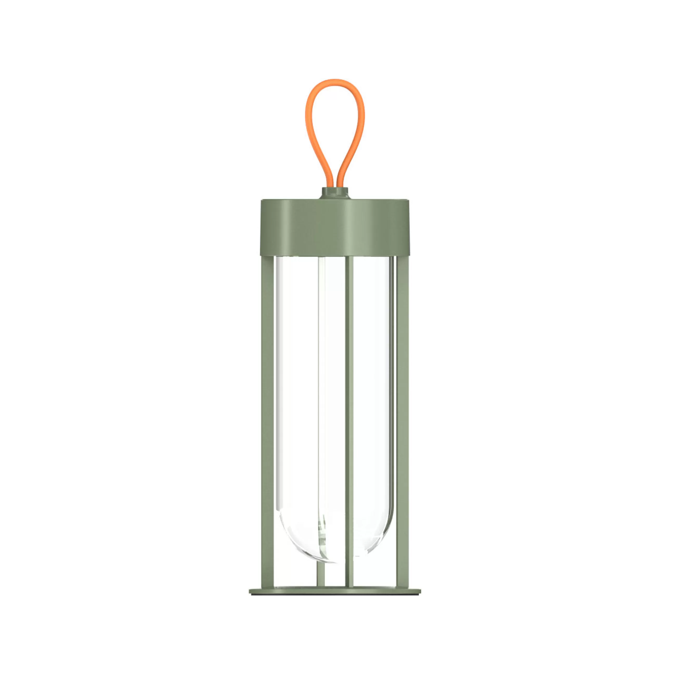 Luminaires D'extérieur>Flos Lampe Exterieur Sans Fil Rechargeable In Vitro Unplugged Led Metal Verre Vert Verre & Metal/ By Starck - Vert Pale