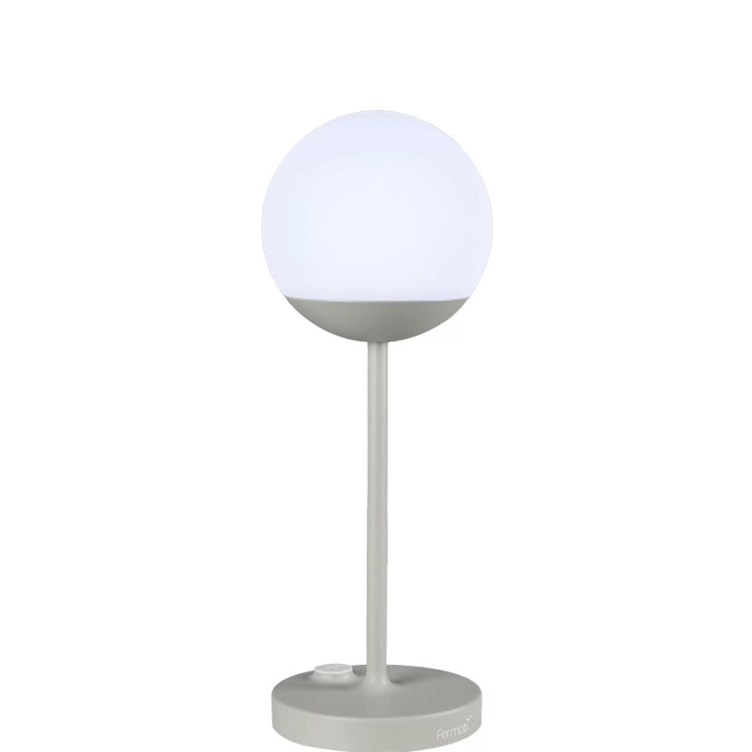 Luminaires D'extérieur>Fermob Lampe Exterieur Sans Fil Rechargeable Mooon! Led Metal Plastique Gris / H 41 Cm - Usb - Gris Argile