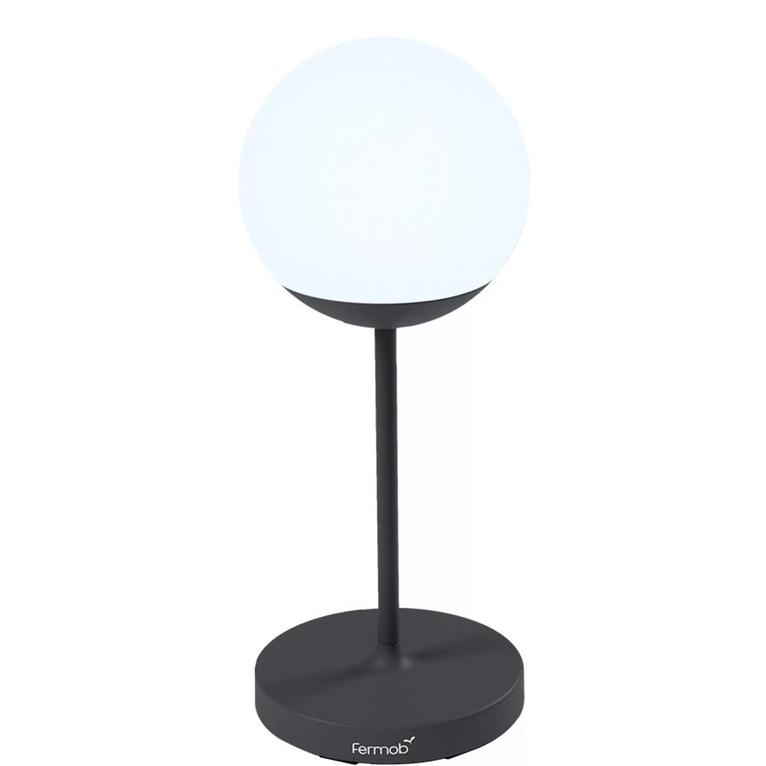 Terrasses Et Balcons>Fermob Lampe Exterieur Sans Fil Rechargeable Mooon! Led Metal Plastique Noir / H 63 Cm - Bluetooth - Carbone