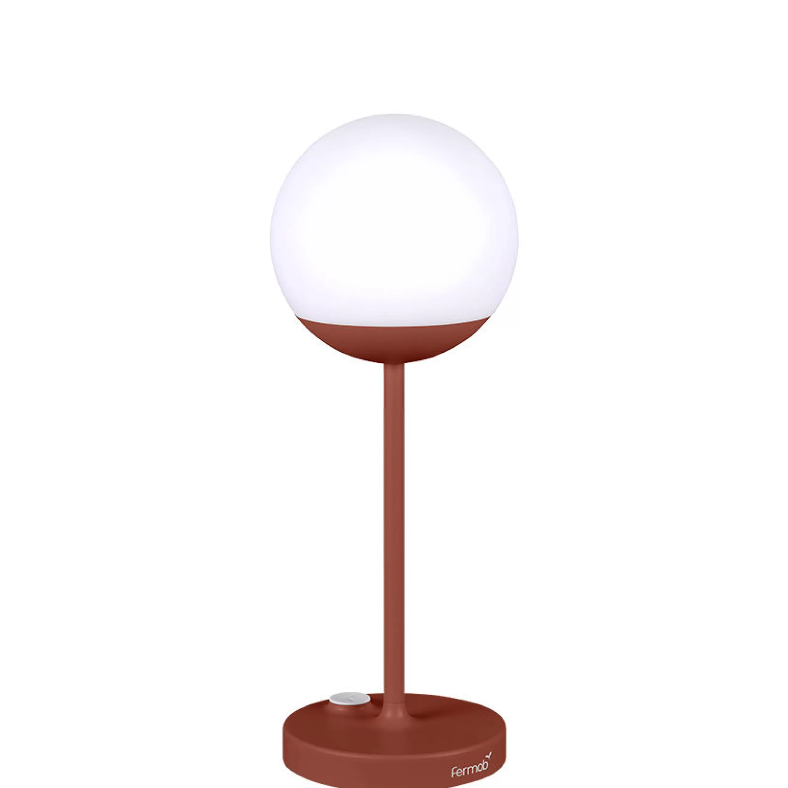 Lampes Sans Fil>Fermob Lampe Exterieur Sans Fil Rechargeable Mooon! Led Metal Plastique Rouge / H 41 Cm - Usb - Ocre Rouge