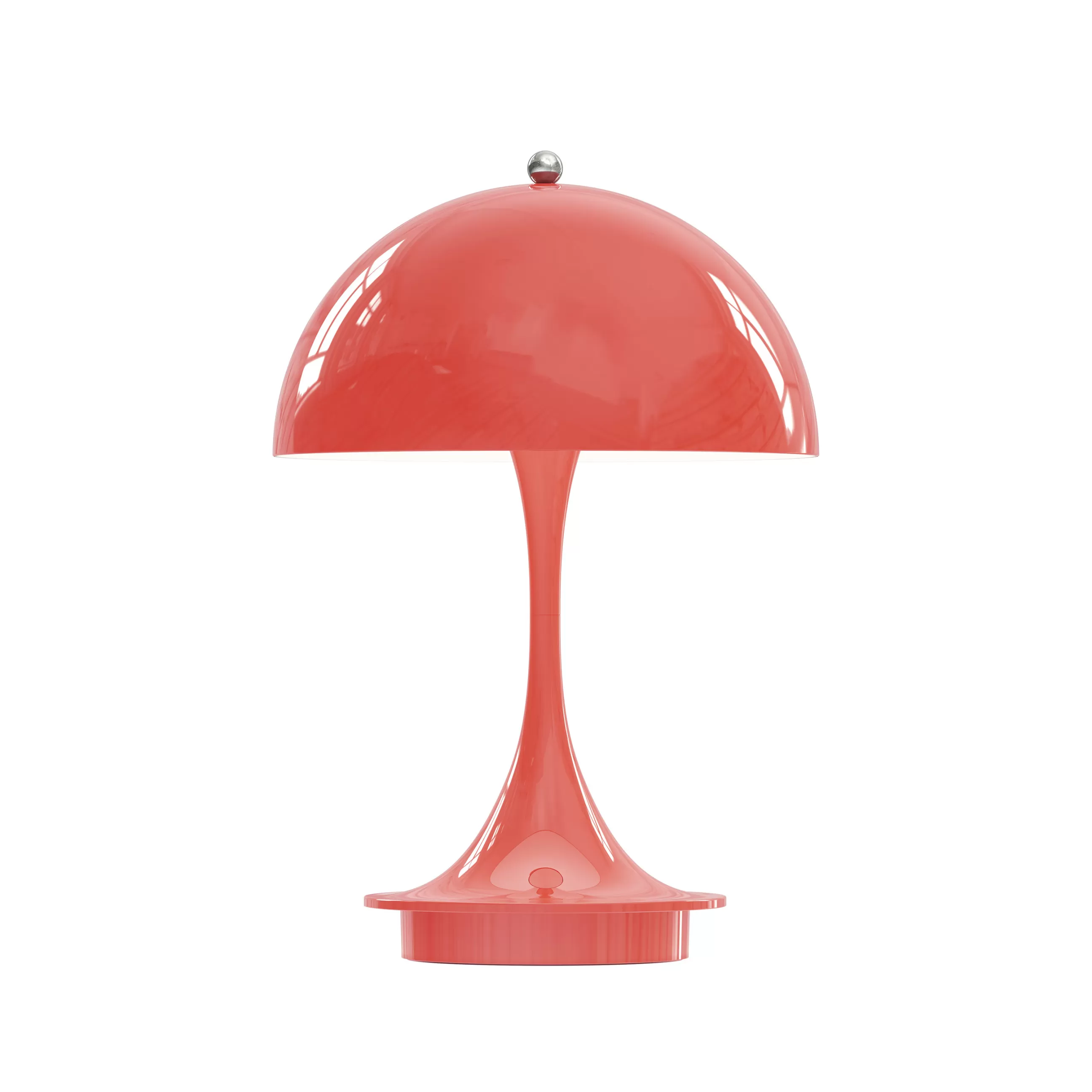 Luminaires D'extérieur>Louis Poulsen Lampe Exterieur Sans Fil Rechargeable Panthella Portable V2 Led Metal Rouge Orange Metal Rose / H 23 Cm - Corail