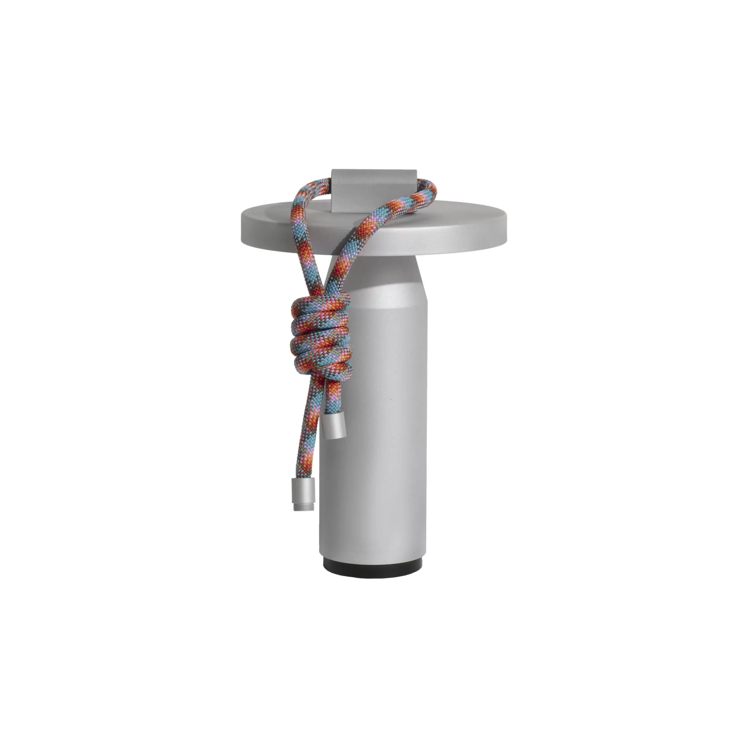 Lampes Sans Fil>Petite Friture Lampe Exterieur Sans Fil Rechargeable Quasar Led Gris Argent Metal Metal / H 26 Cm - Aluminium