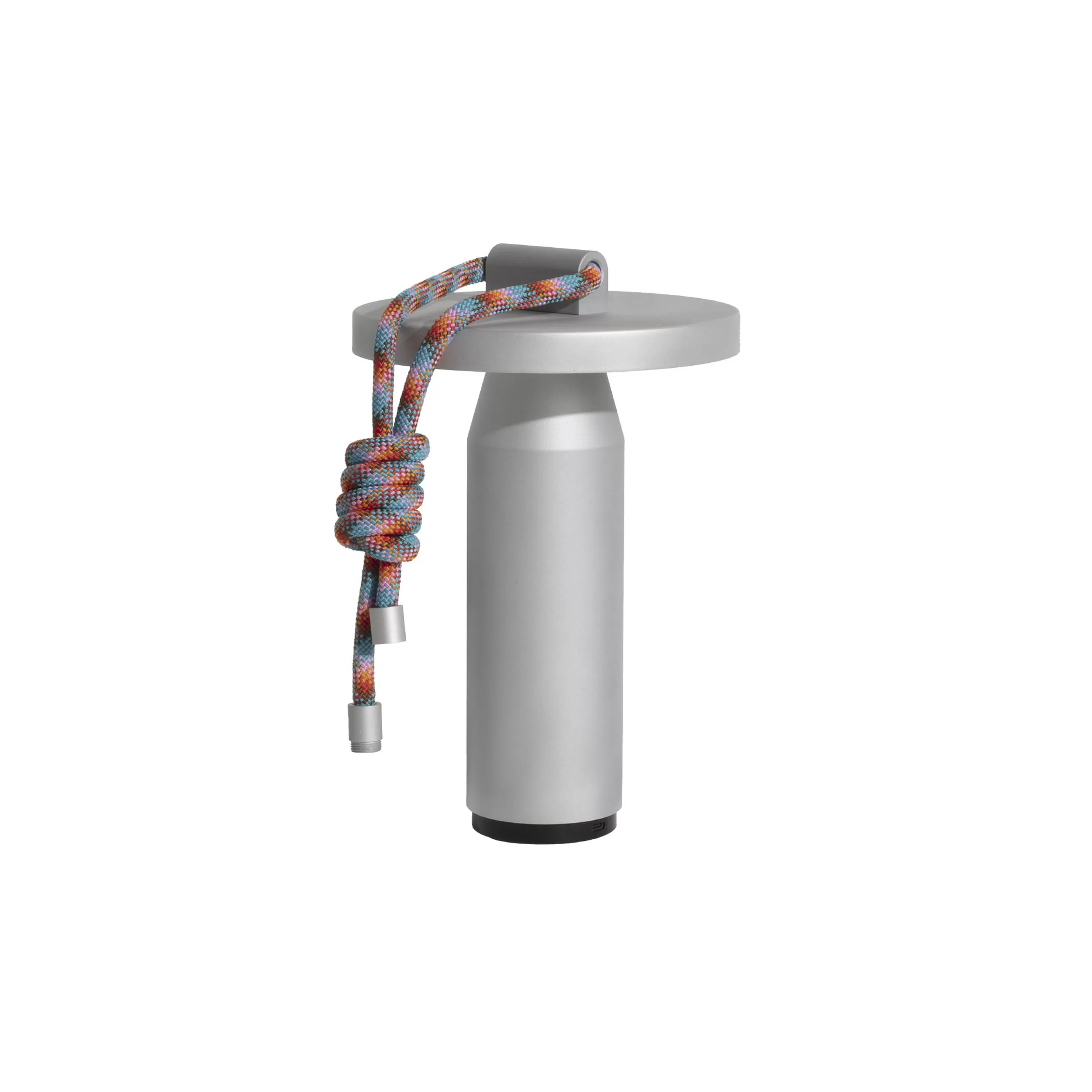 Lampes Sans Fil>Petite Friture Lampe Exterieur Sans Fil Rechargeable Quasar Led Gris Argent Metal Metal / H 26 Cm - Aluminium
